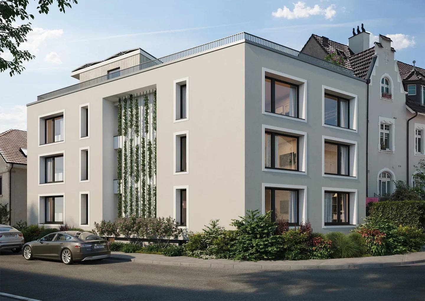 Co-création dans l'aménagement intérieur - Appartement en duplex exclusif de 4,5 pièces à Birsfelden - Photo 1 sur 16