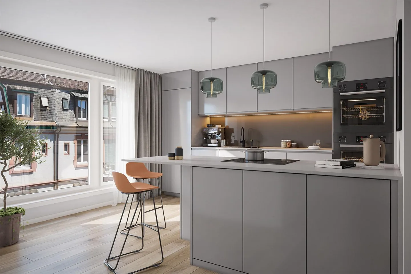 Co-création dans l'aménagement intérieur - Appartement en duplex exclusif de 4,5 pièces à Birsfelden - Photo 2 sur 16