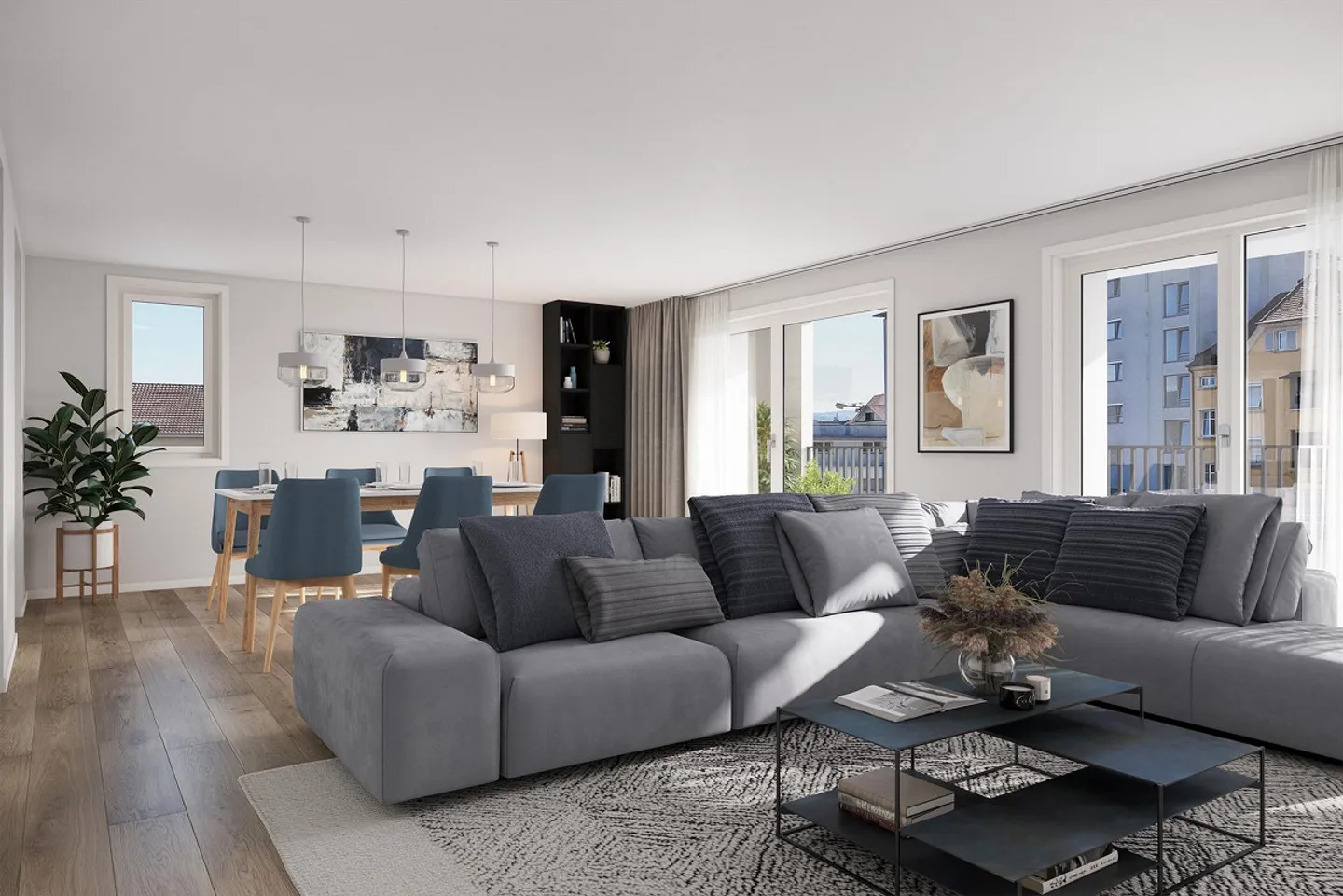 Co-création dans l'aménagement intérieur - Appartement en duplex exclusif de 4,5 pièces à Birsfelden - Photo 3 sur 16