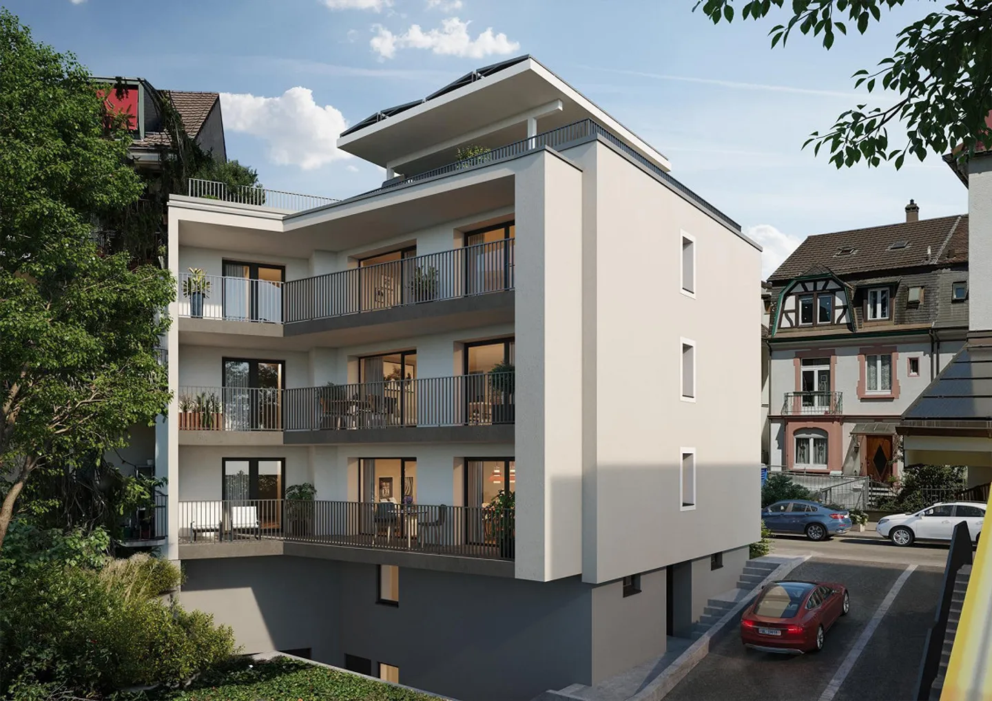 Co-création dans l'aménagement intérieur - Appartement en duplex exclusif de 4,5 pièces à Birsfelden - Photo 5 sur 16