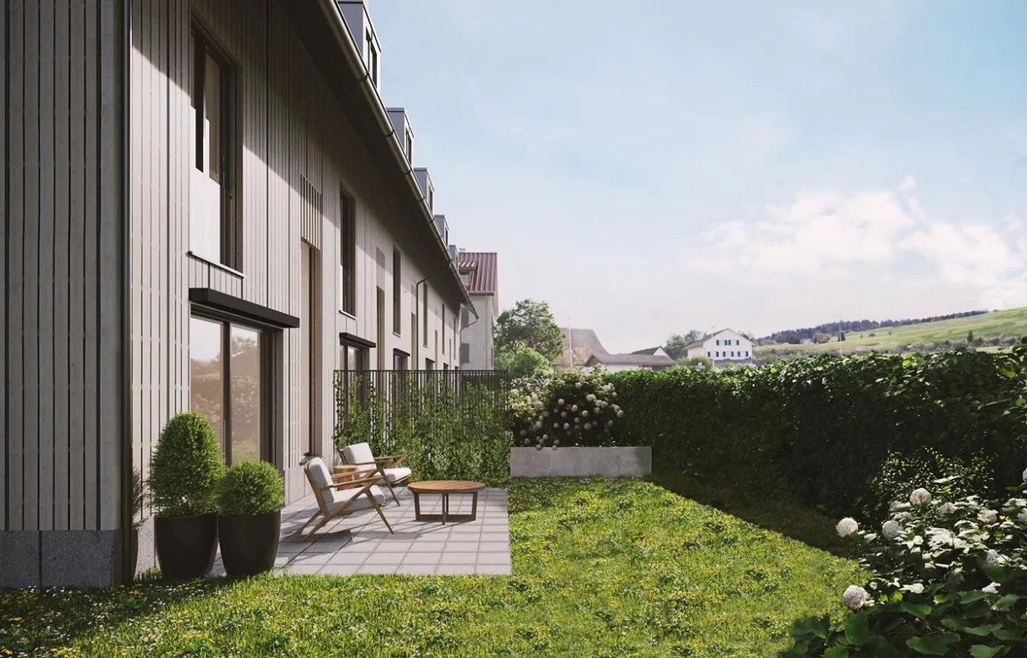 Modernes Reihenhaus mit Grünblick - Foto 1 von 8