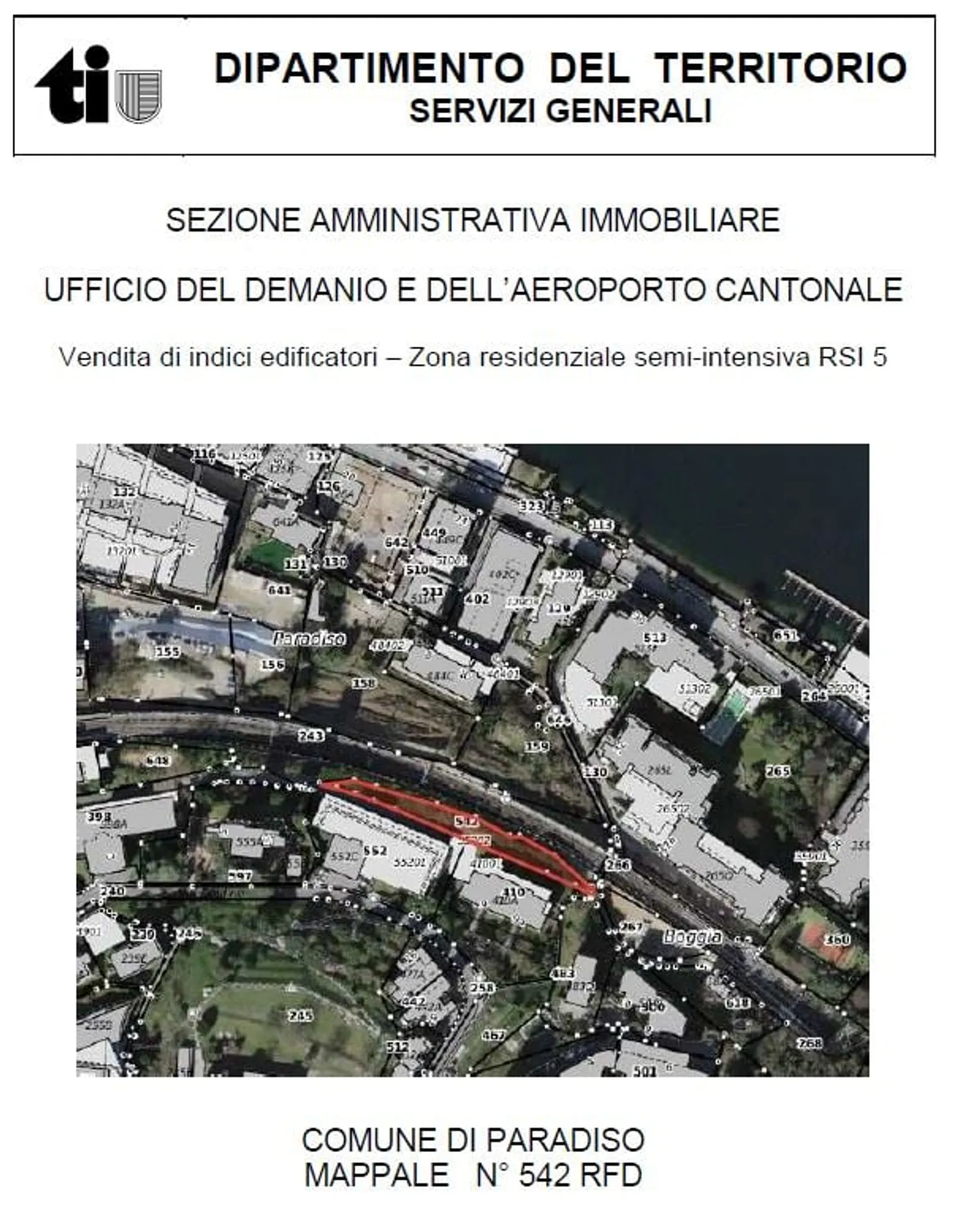 Vendita di indici di costruzione nel comune di Paradiso - Foto 1 di 1