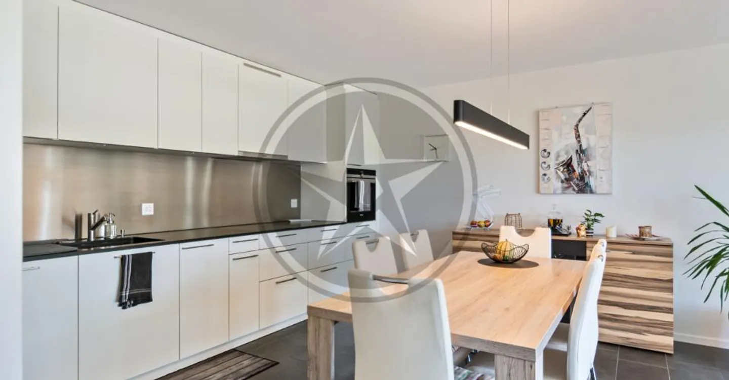 Elegant 3.5-room contemporary apartment with open view of the countryside - Photo 4 of 9
