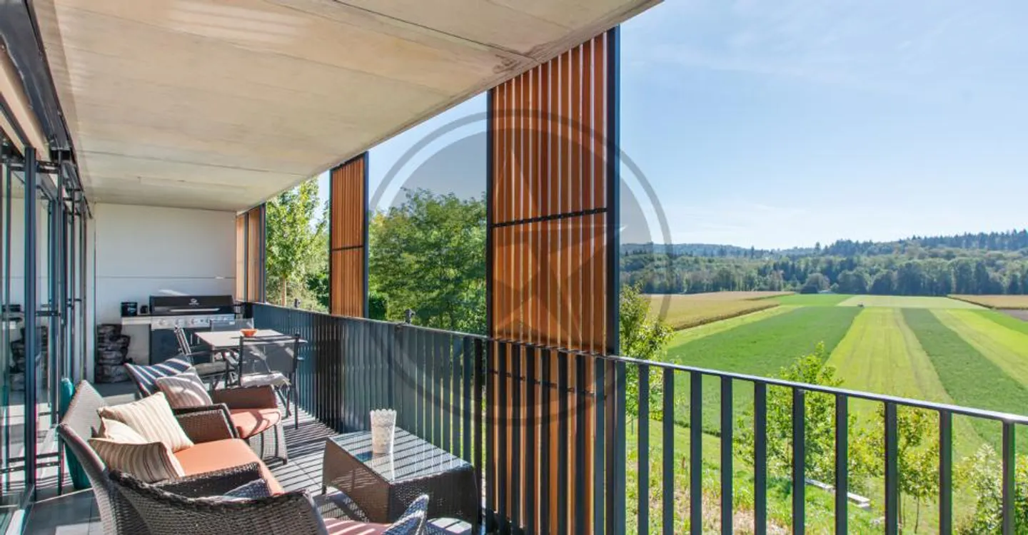 Elegant 3.5-room contemporary apartment with open view of the countryside - Photo 5 of 9