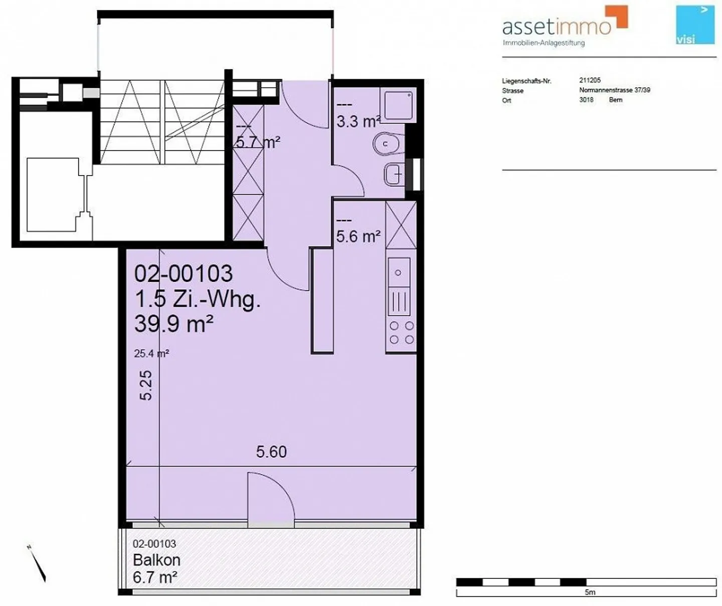 Bright 1.5-Room Apartment - Photo 8 of 8