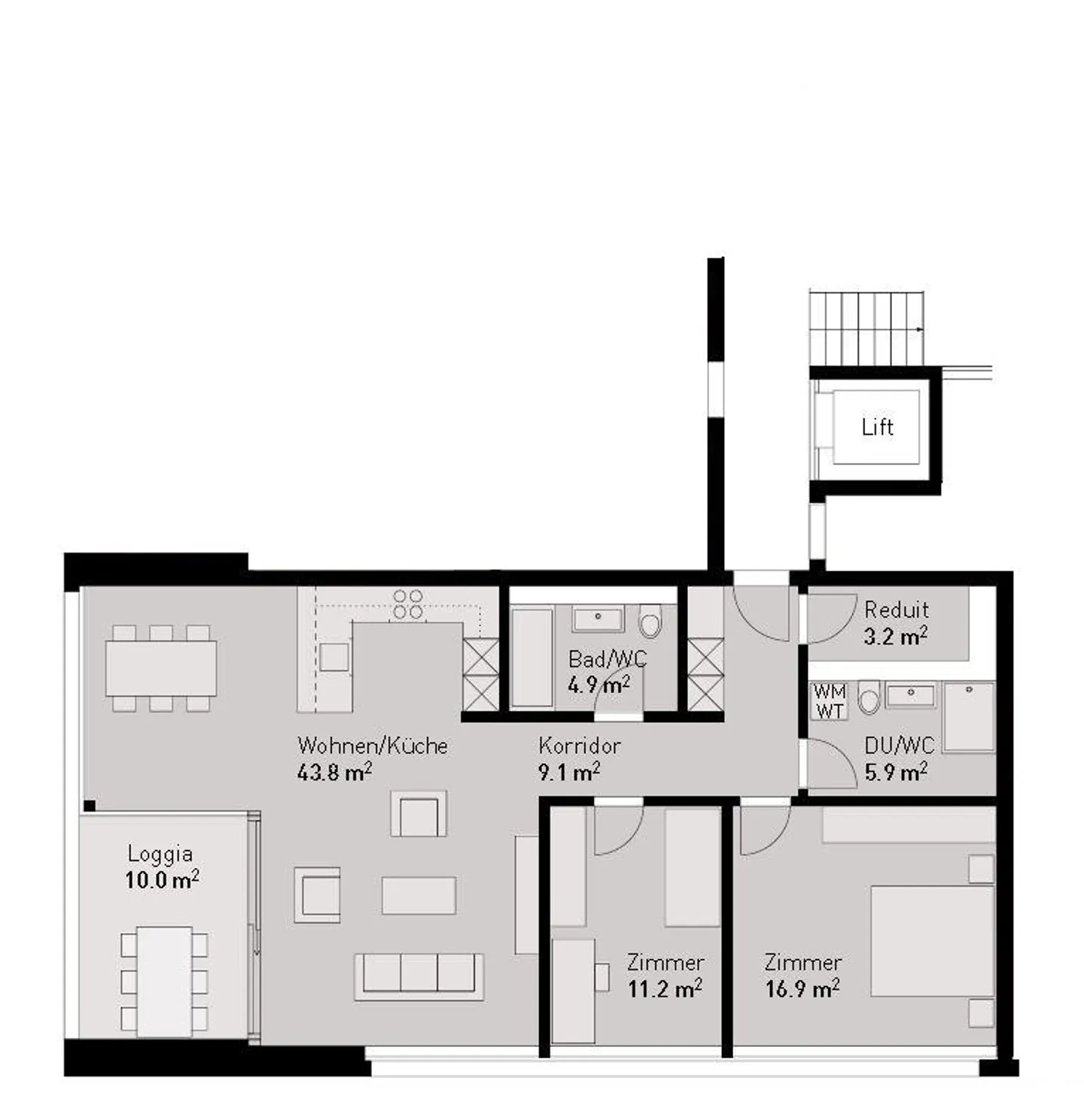 Appartement 3,5 pièces 95m², près du centre et de la gare - Photo 18 sur 18