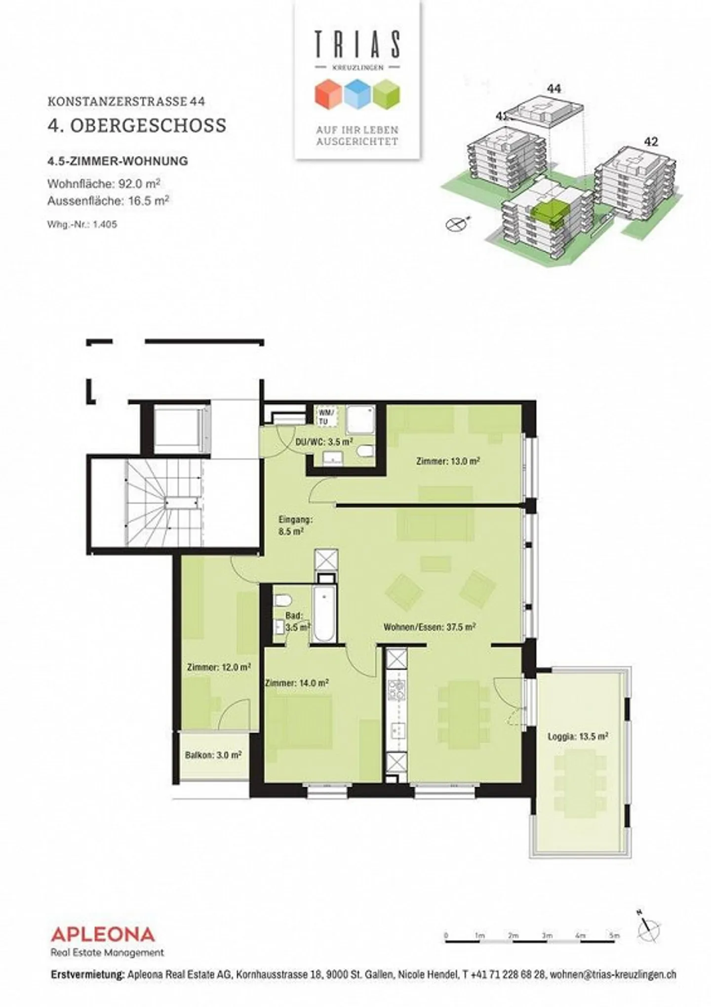 Helle 4.5-Zimmer-Wohnung - Foto 6 von 6