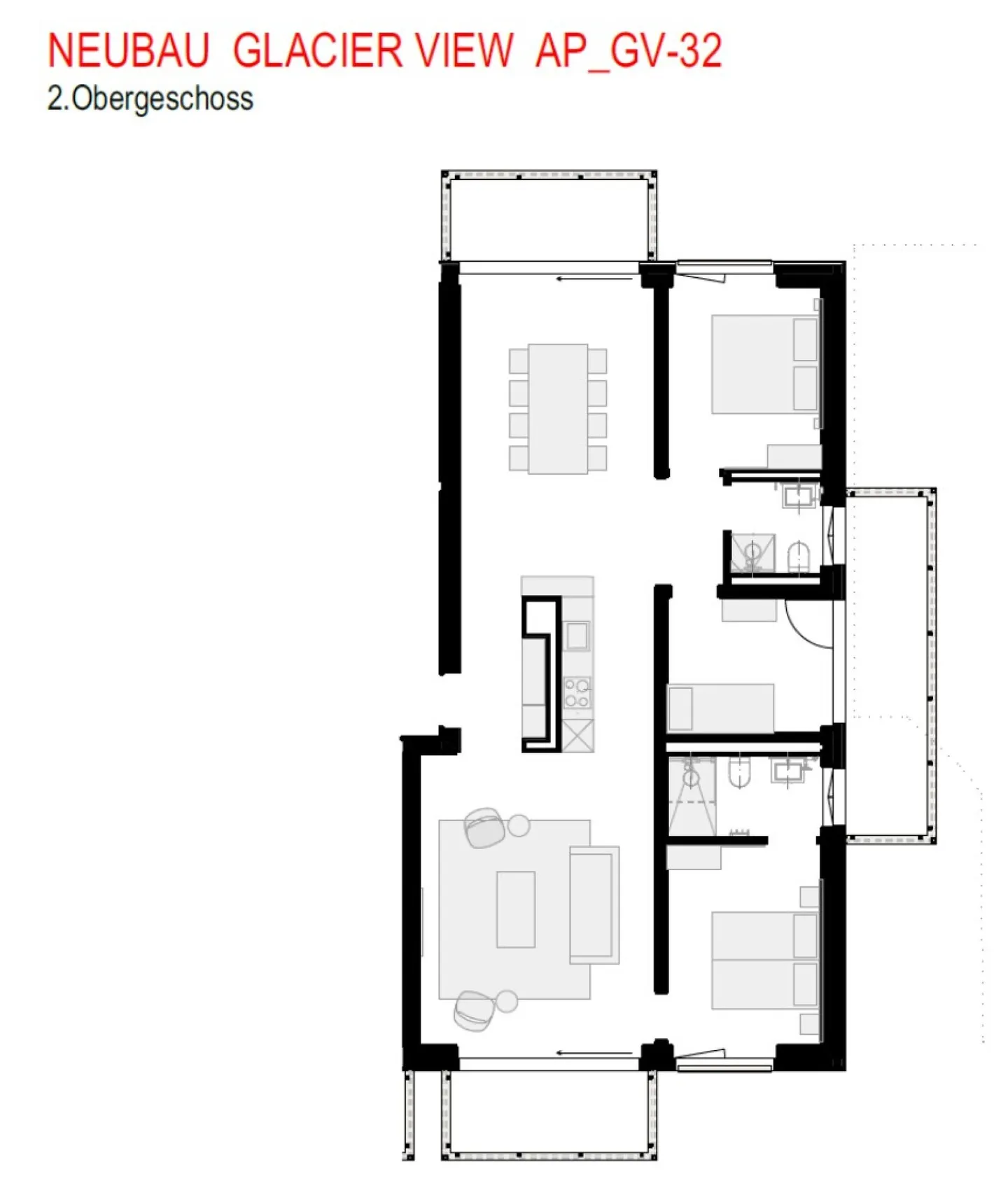 Vue sur le Glacier au Piste de Ski - Photo 2 sur 4