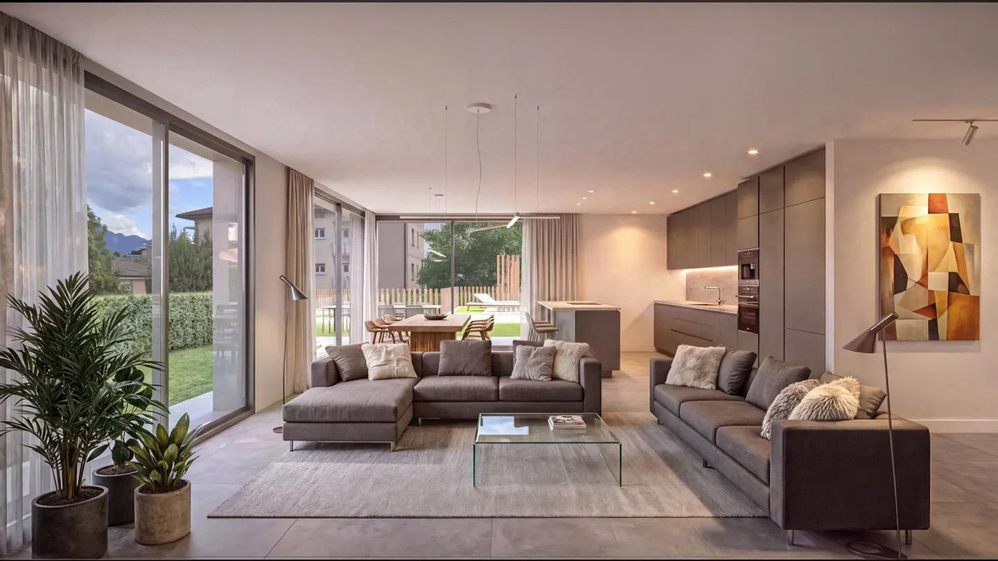 Appartamento 3.5 locali con grande giardino a Massagno - Photo 1 sur 5