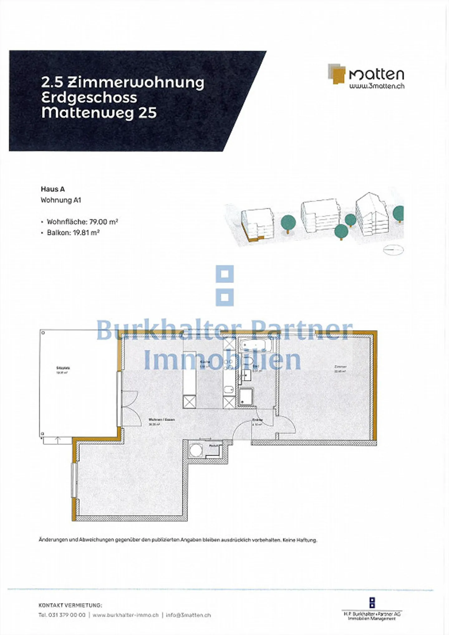 Geräumige 2.5 Zimmer Wohnung - Foto 7 von 7