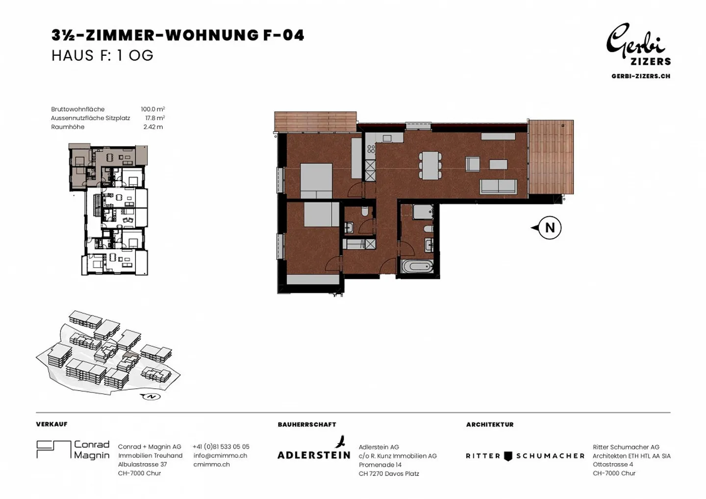 Modern 3.5-room apartment in Gerbi Zizers - Photo 7 of 8