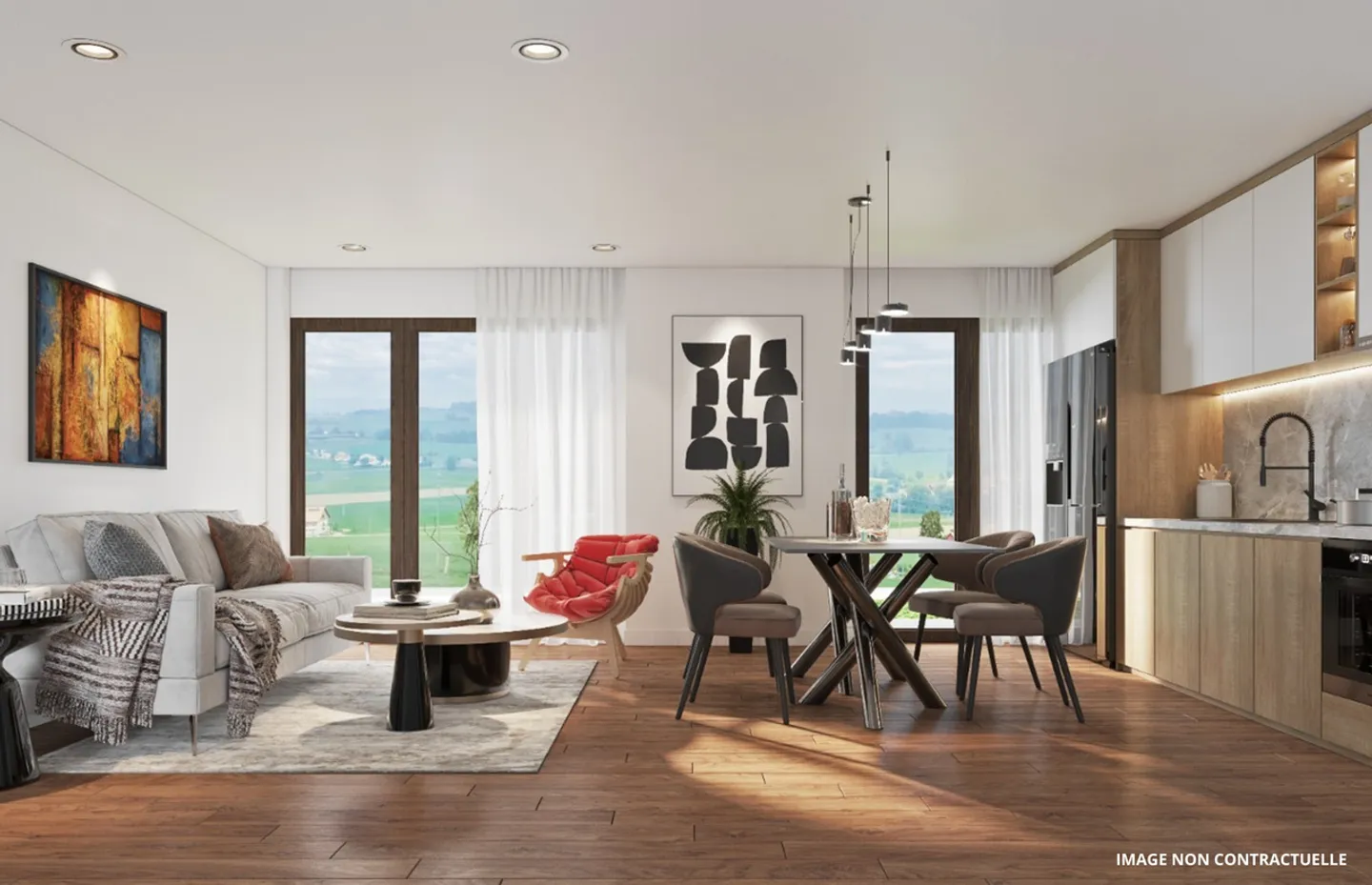24 m2 Terrace! 3.5 rooms 5 km from Romont! - Photo 4 of 5