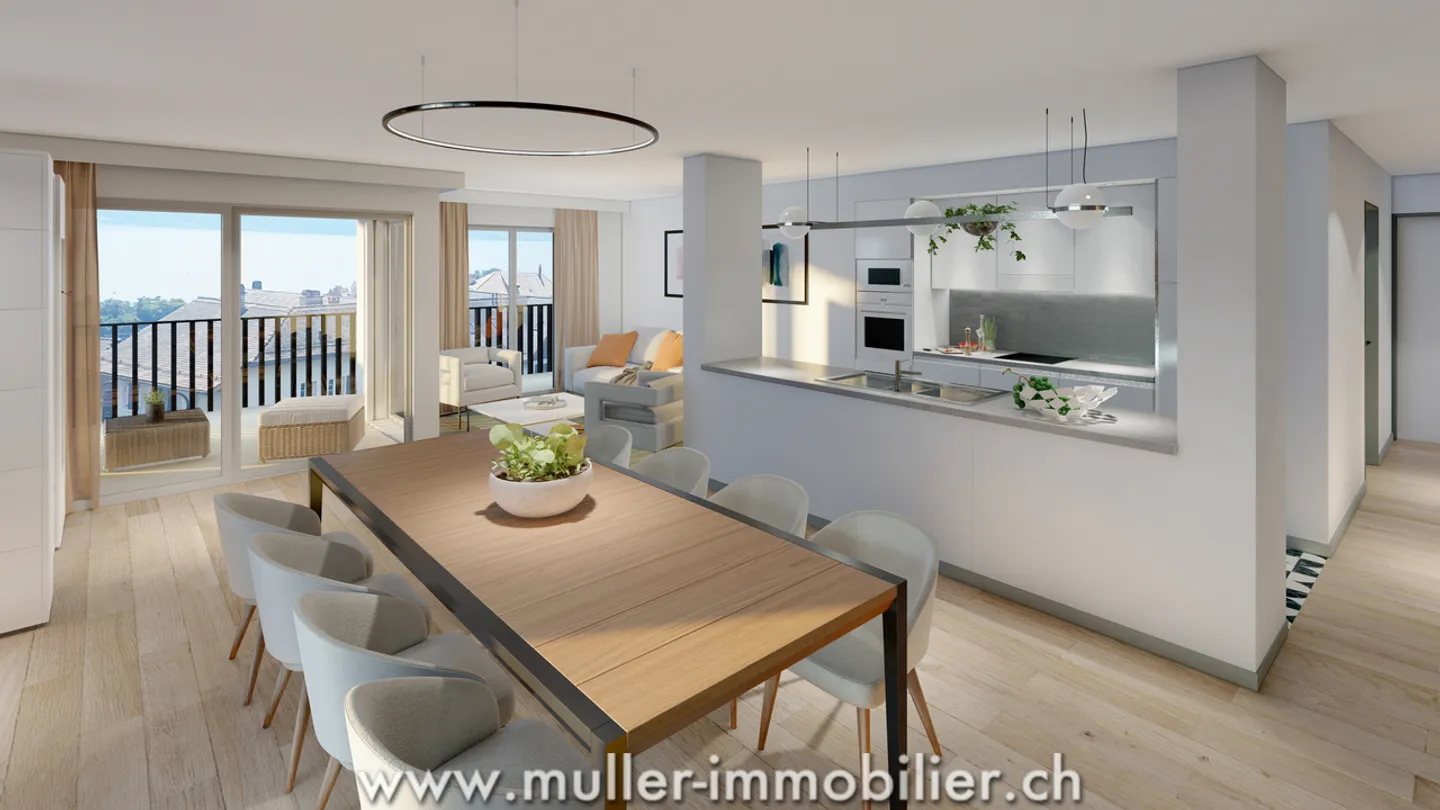 «Grosse neue 4.5-Zimmer-Wohnung mit Balkon und Seeblick» - Foto 1 von 12