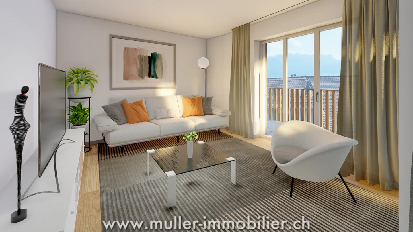 «Grosse neue 4.5-Zimmer-Wohnung mit Balkon und Seeblick» - Foto 4 von 12