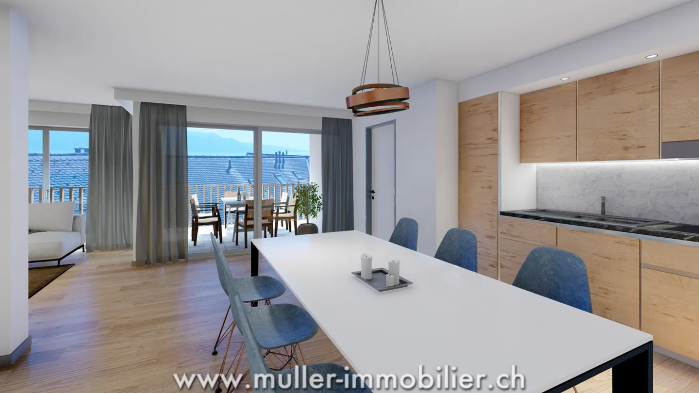 «Grosse neue 4.5-Zimmer-Wohnung mit Balkon und Seeblick» - Foto 5 von 12