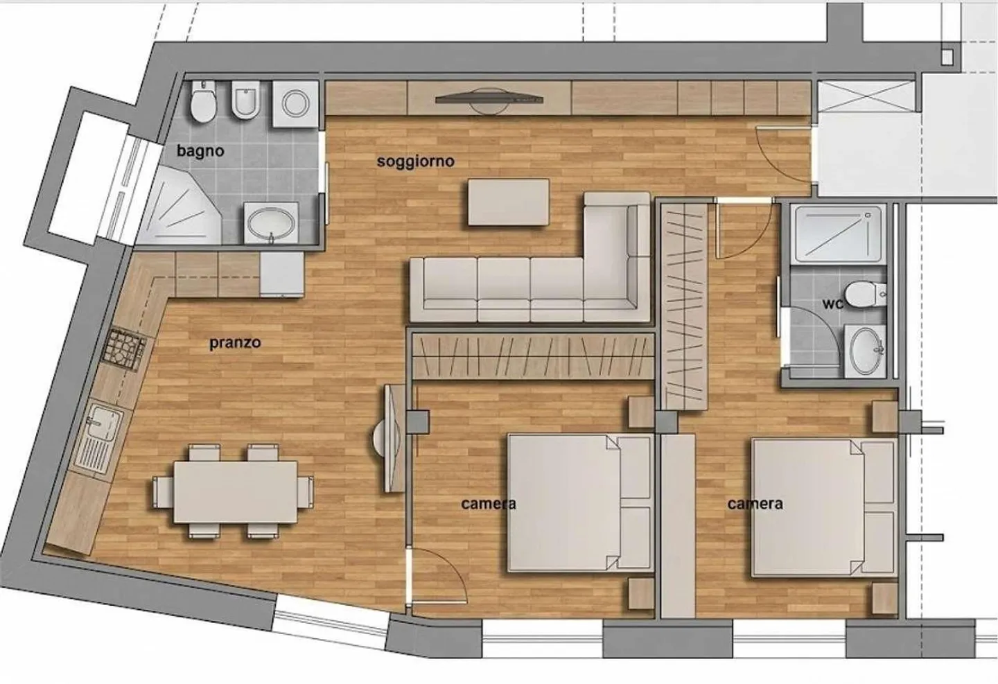 Appartamento moderno di 3,5 stanze dopo ristrutturazione, ideale per vivere o investire - Foto 1 di 1
