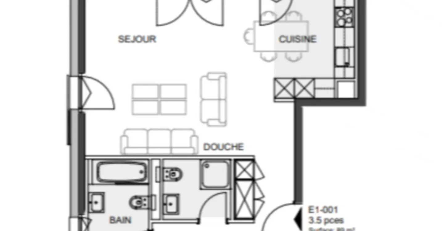 3.5-room apartment on the garden level. Finishes at the buyer's discretion! - Photo 6 of 6
