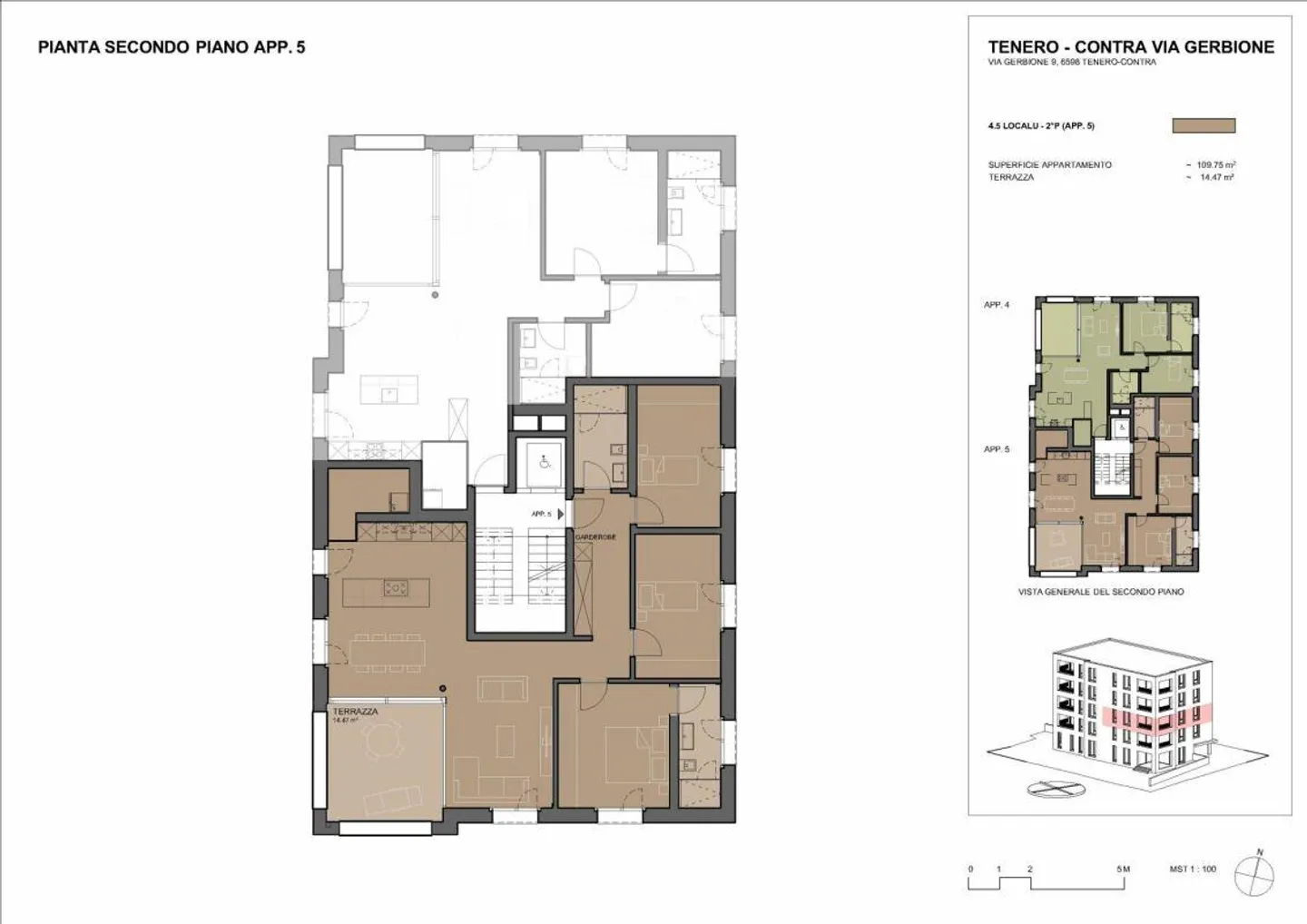 Residenza Gerbio - App. 5 - 4.5 rooms - 2nd floor - Photo 1 of 6