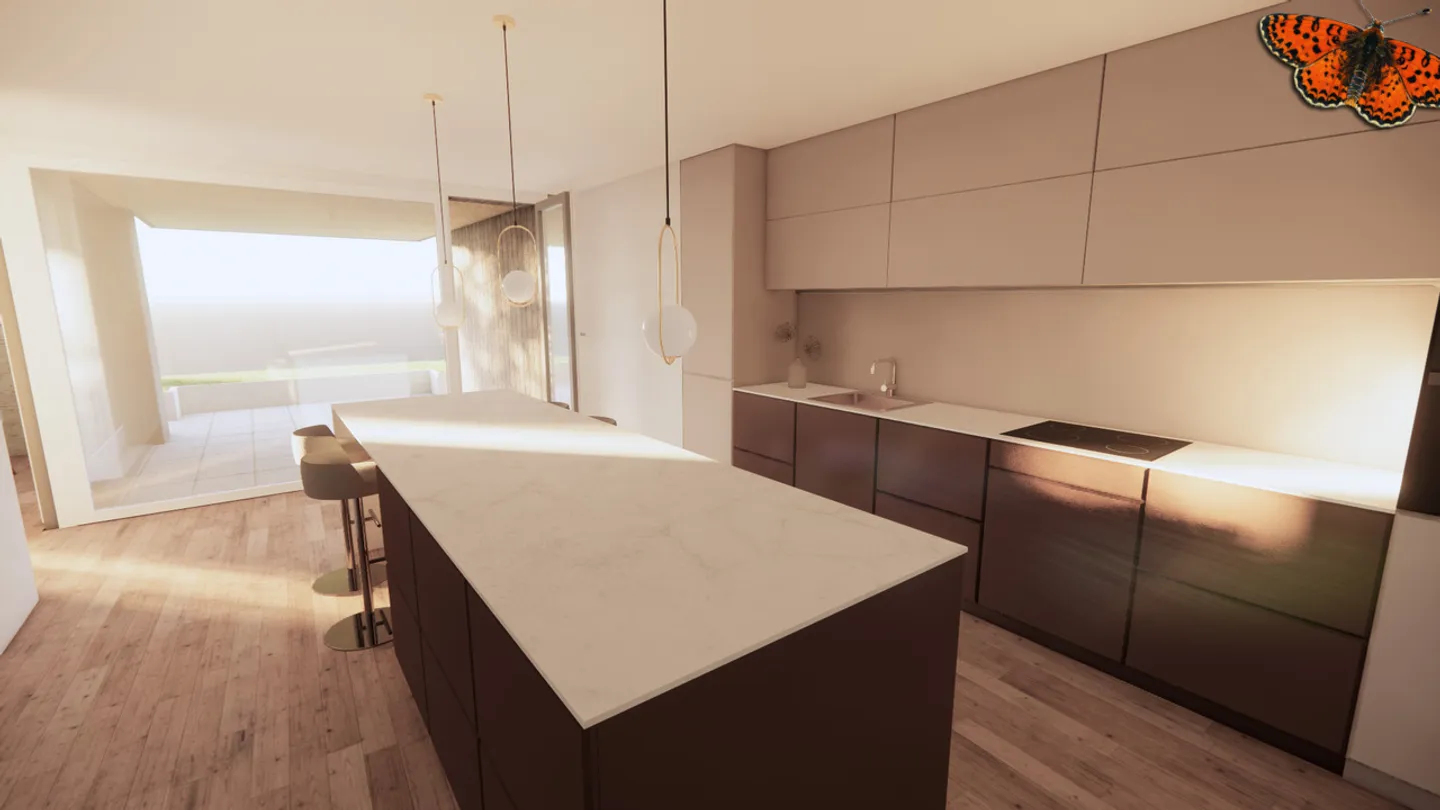 Neue 4,5-Zimmer-Erdgeschosswohnung in St-Aubin (FR) - Foto 2 von 6