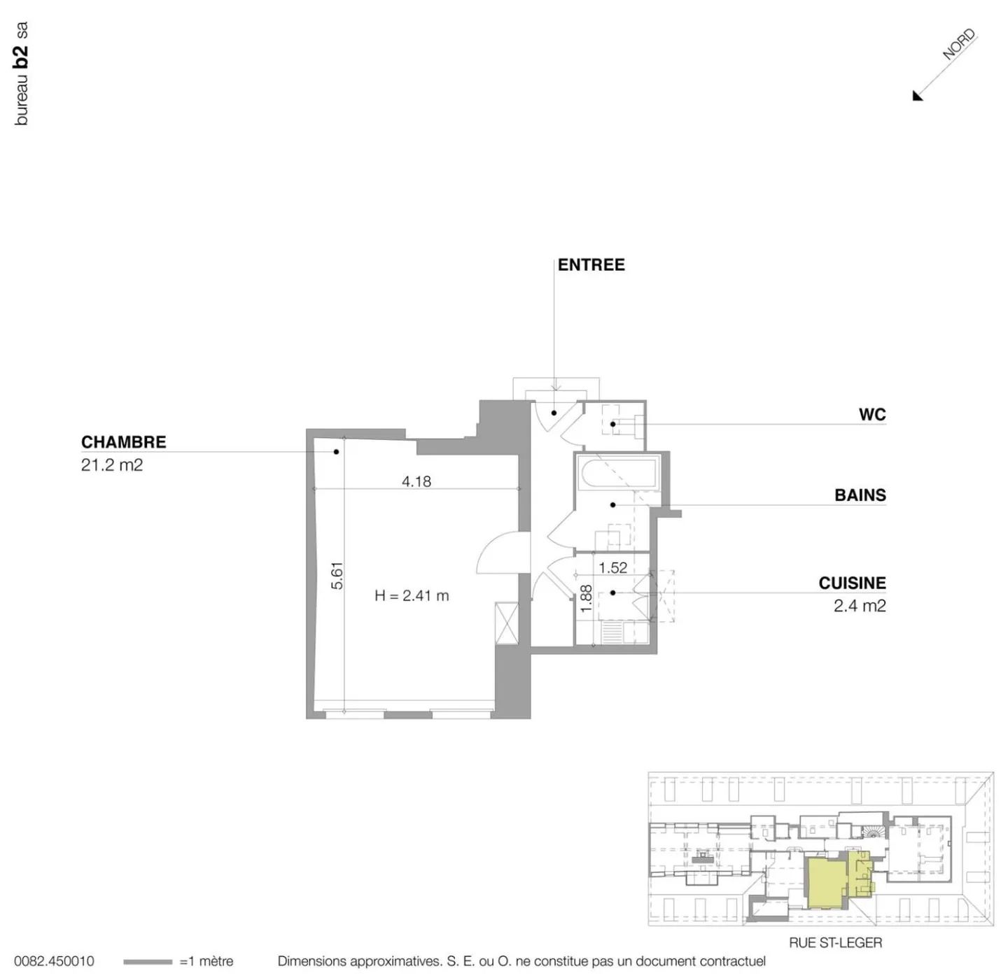 Studio meublé - Photo 3 sur 3