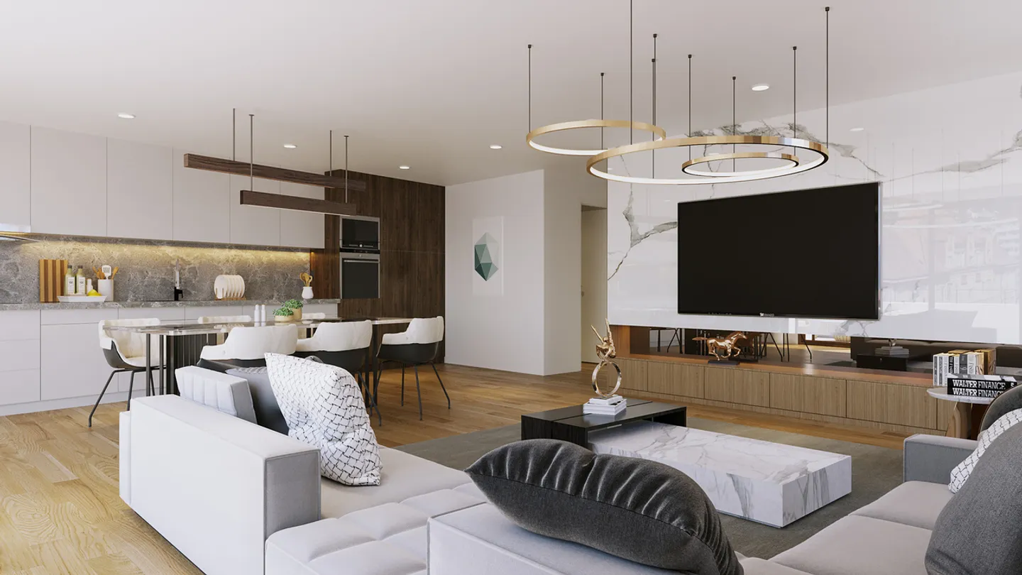 Beauregard: 3,5-Zimmer-Wohnung mit großem Balkon - Foto 3 von 8