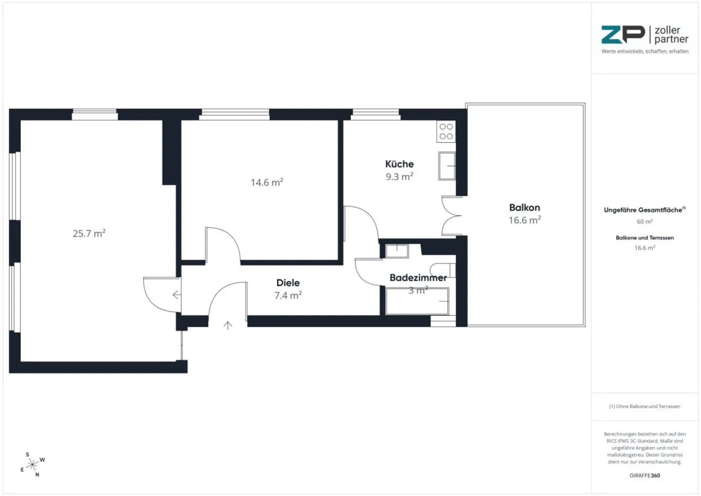 Partially renovated 2.5-room apartment in a good location with excellent public transport access - Photo 12 of 12