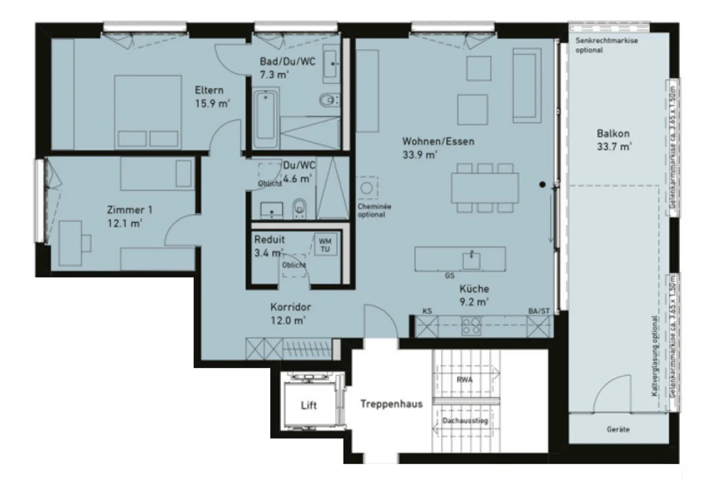 PREMIÈRE LOCATION Ledipark | 3ème étape | Appartements de 3,5 pièces au rez-de-chaussée et à l'attique - Photo 10 sur 10