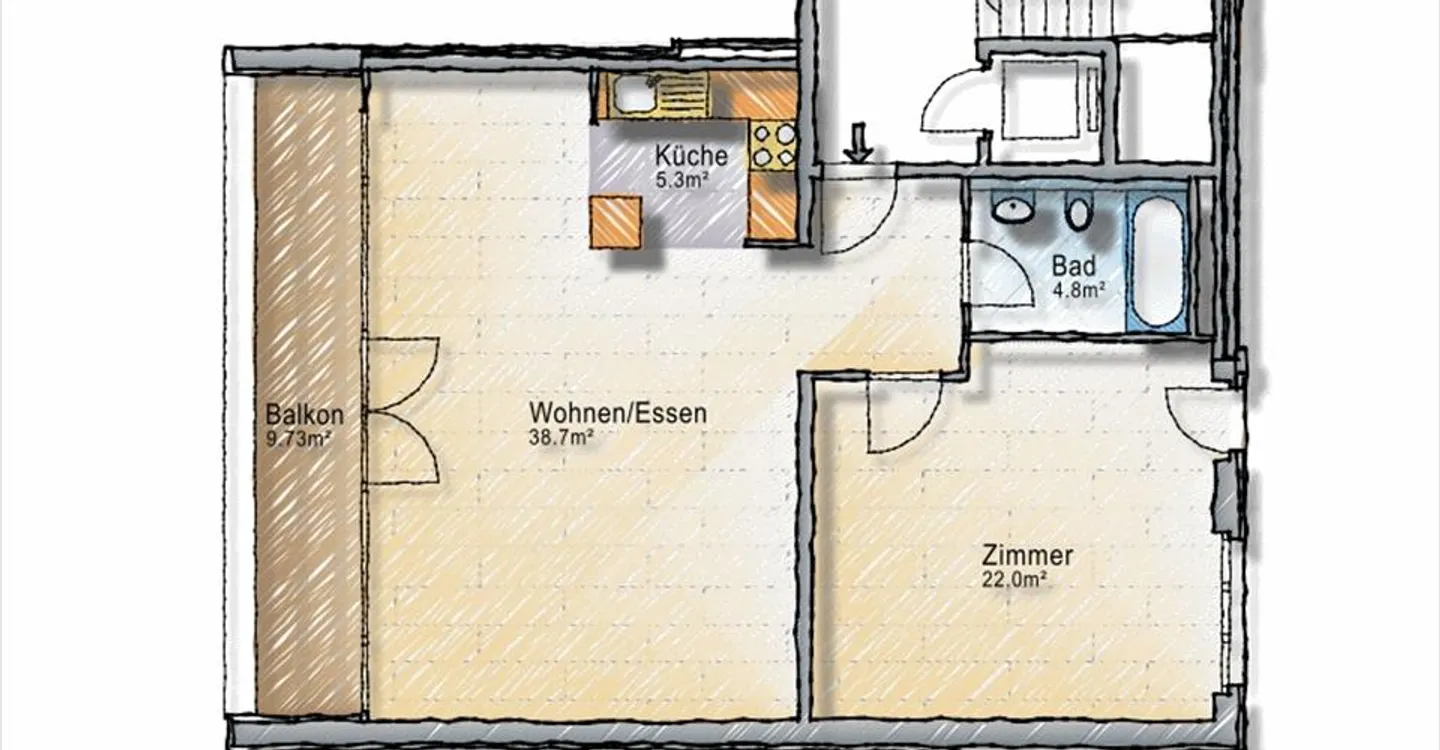 Zentral gelegene Wohnung mit Seesicht - Foto 7 von 7