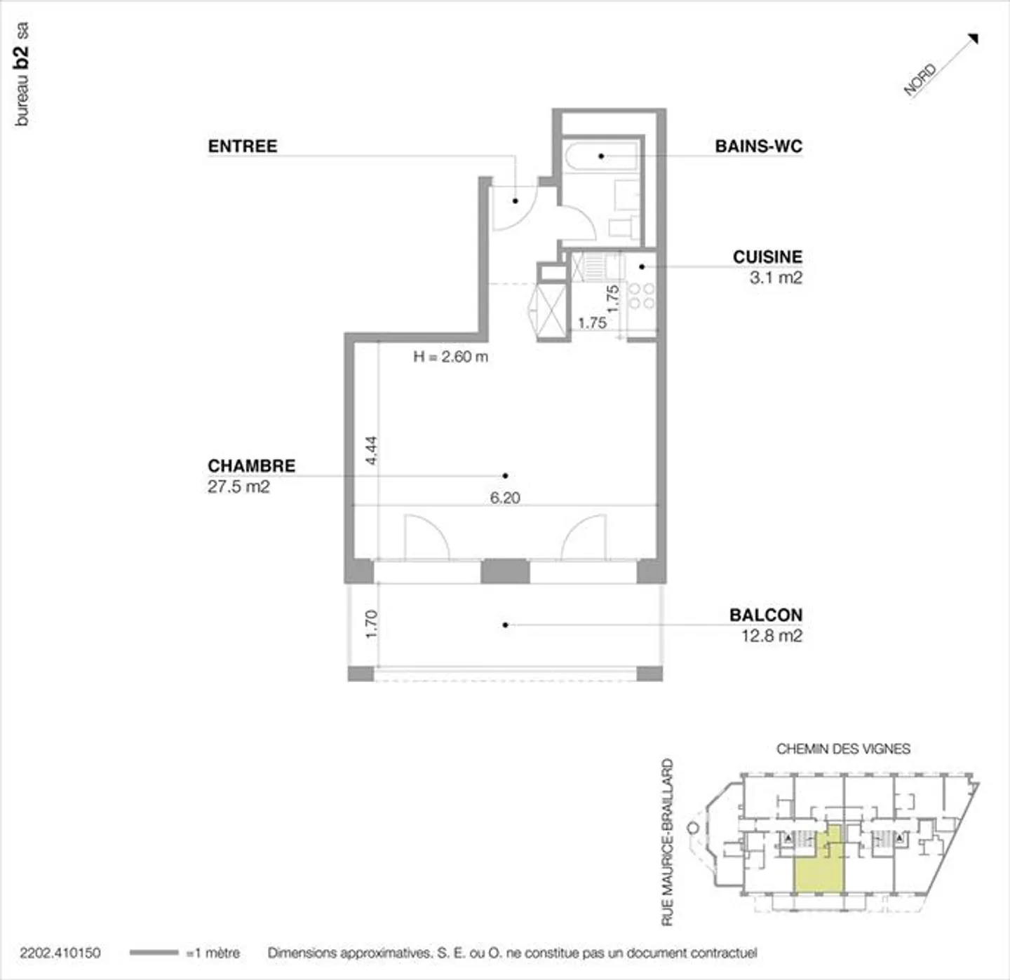 PETIT-SACONNEX - Chemin des Vignes 2 - 38 m2 - Photo 6 of 6