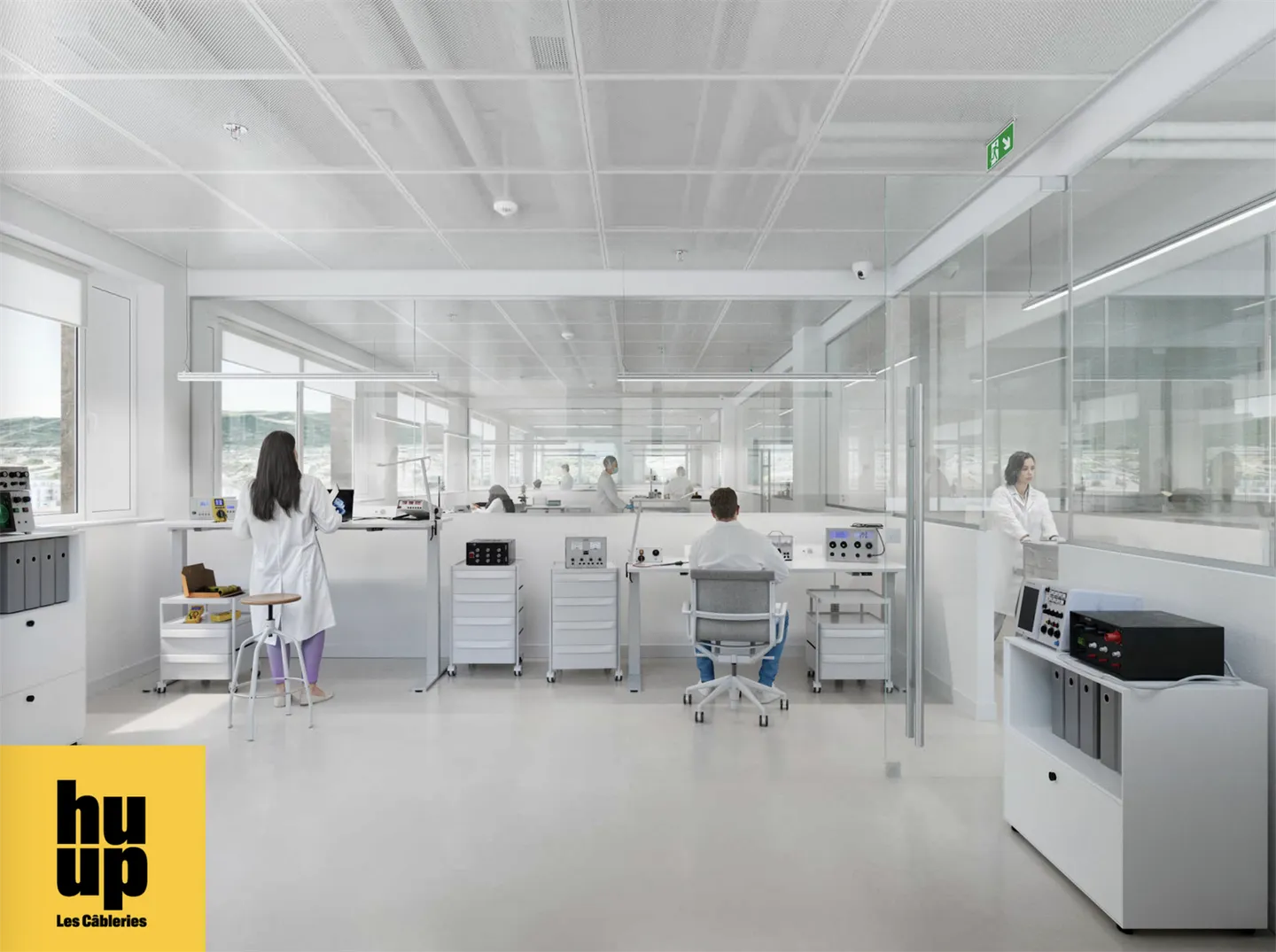 Vaudbureaux Minergie office spaces of 700 m2 divisible from 350 m2 at the foot of metro M1 and CFF station - Photo 8 of 11