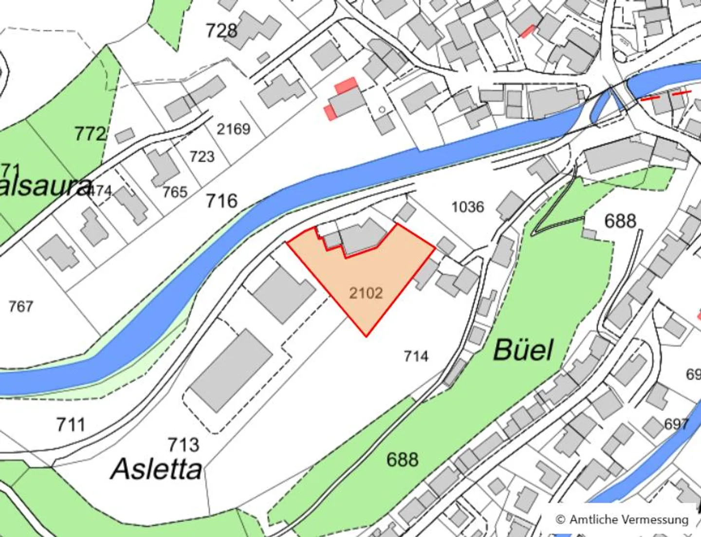 2045 m2 terreno residenziale, posizione alpina tranquilla e idilliaca, buone connessioni - Foto 6 di 9