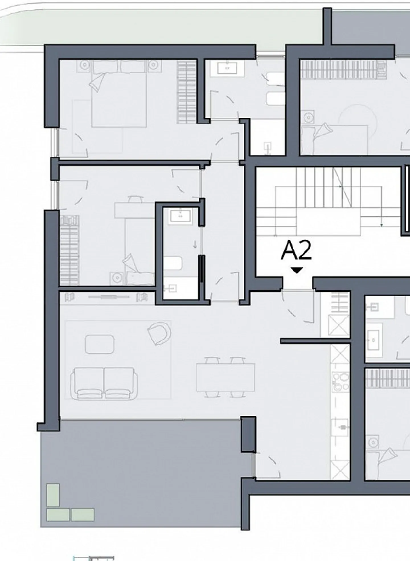 FIRST RENTAL - NEW 3.5 ROOMS WITH LARGE TERRACE - Photo 7 of 8