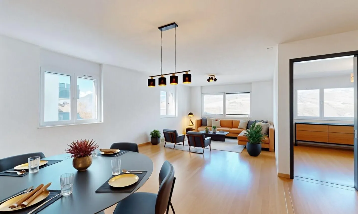 3,5-Zimmer-Wohnung mit Garagenbox in Bramois - Foto 4 von 11