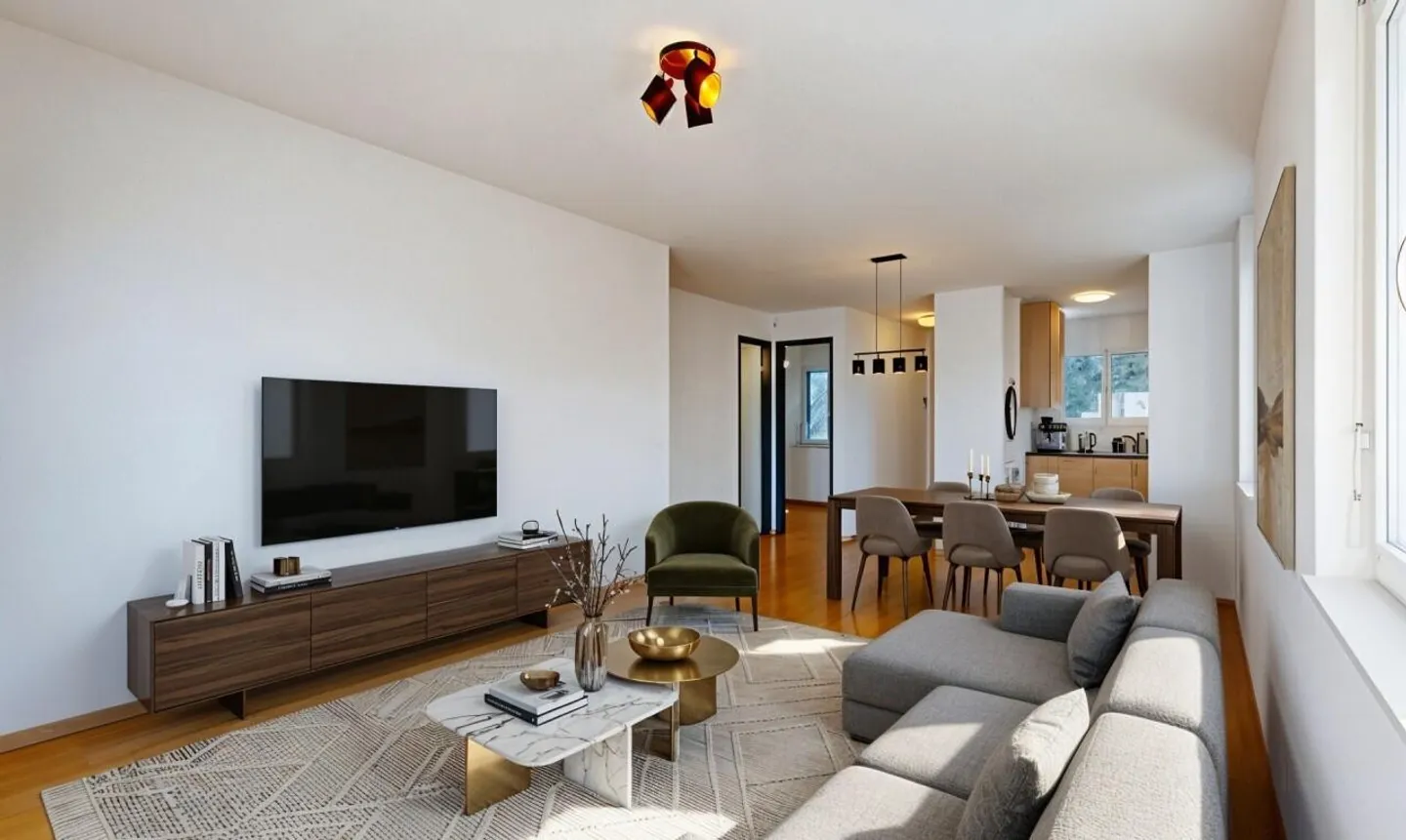 3,5-Zimmer-Wohnung mit Garagenbox in Bramois - Foto 3 von 11