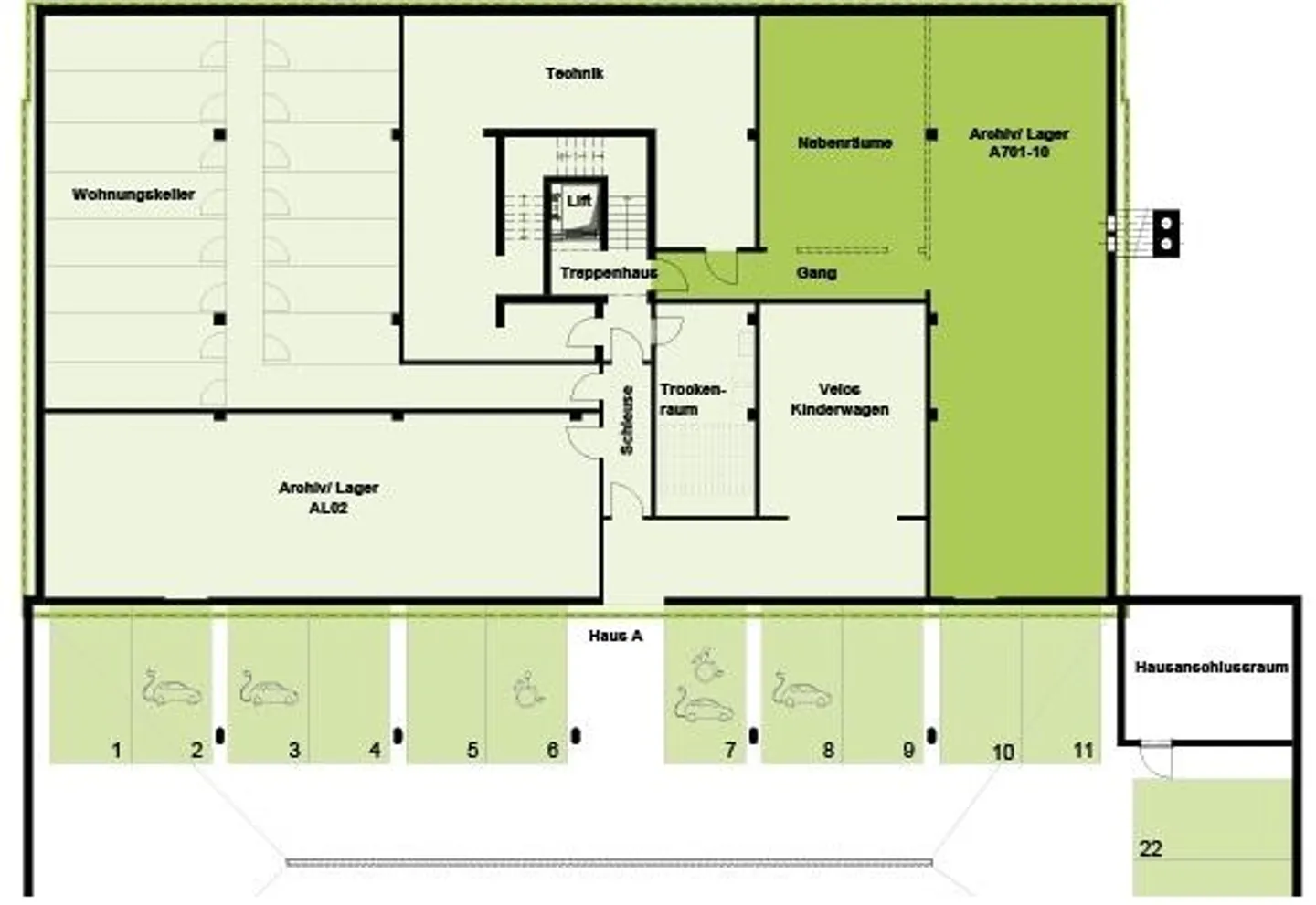 Stanza di stoccaggio nel seminterrato 1 A701-10 - Foto 1 di 6