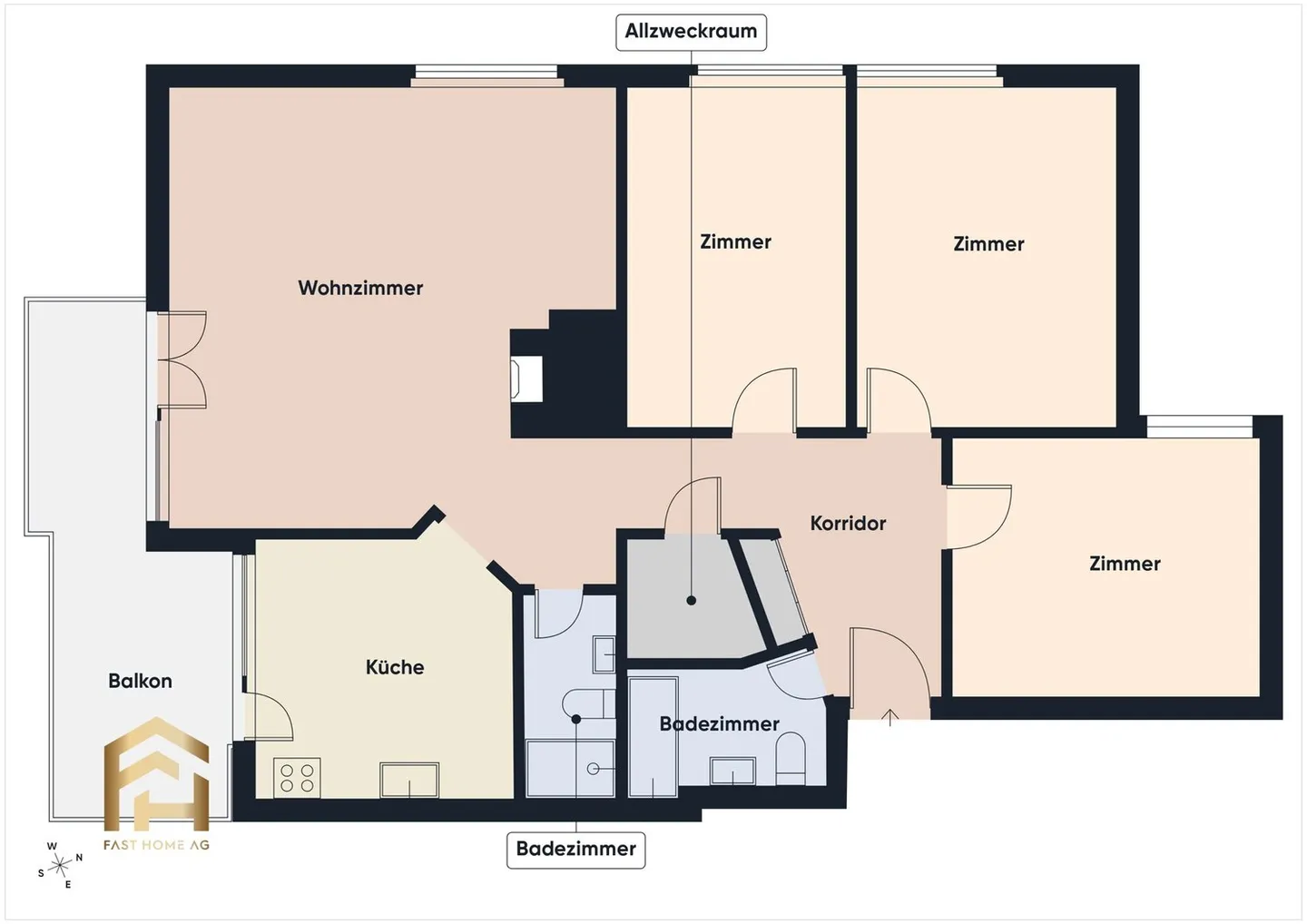 Gemütliche 4.5-Zimmer-Wohnung in Baltschieder - Foto 12 von 13