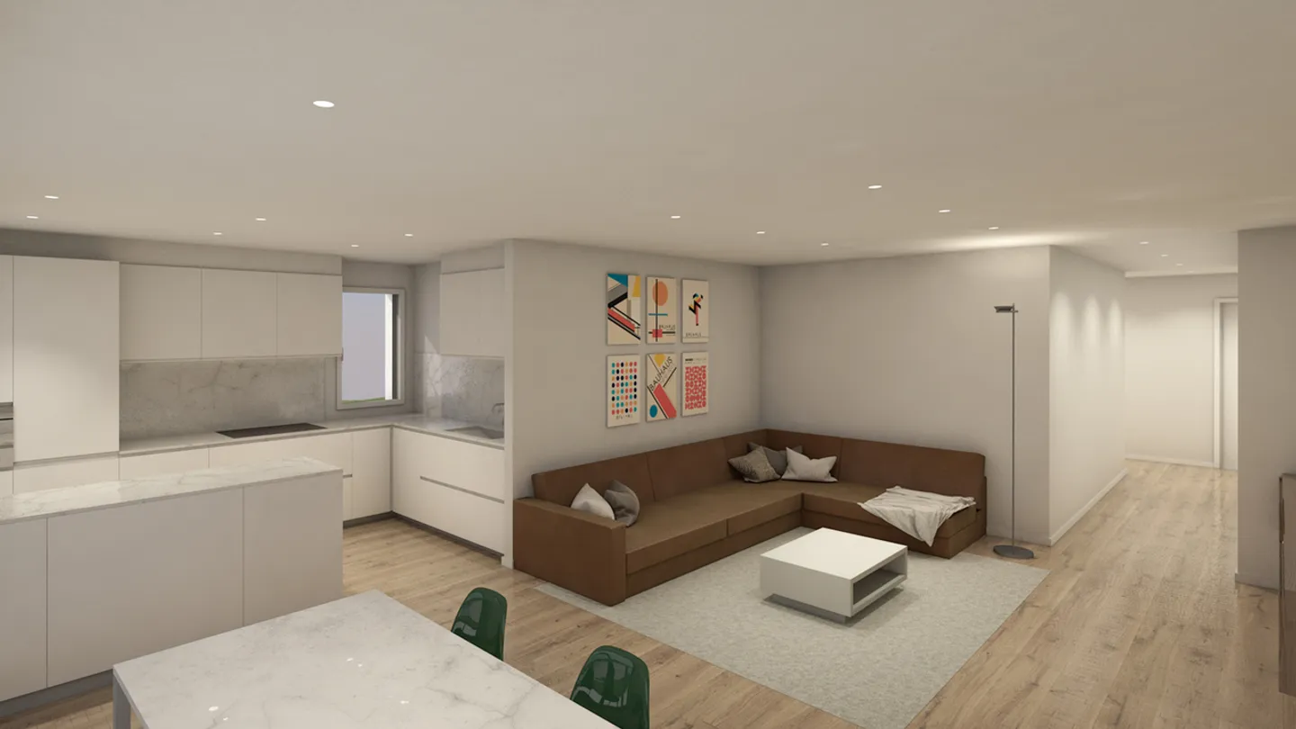 Nouveau et élégant, 4.5 pièces avec grand espace terrasse - Photo 2 sur 6