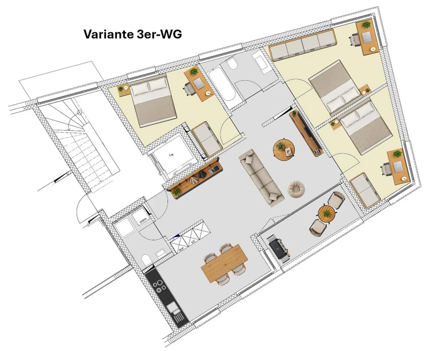 Idéal pour les familles ou la colocation | Appartement moderne de 4,5 pièces | 2 salles de bain - Photo 16 sur 20
