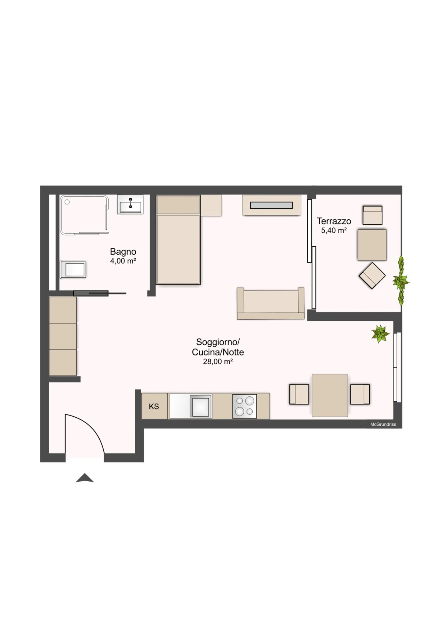 0090,Gordola,Residenza al Riale C copie, Appartement Nr.0205 - Photo 2 sur 21
