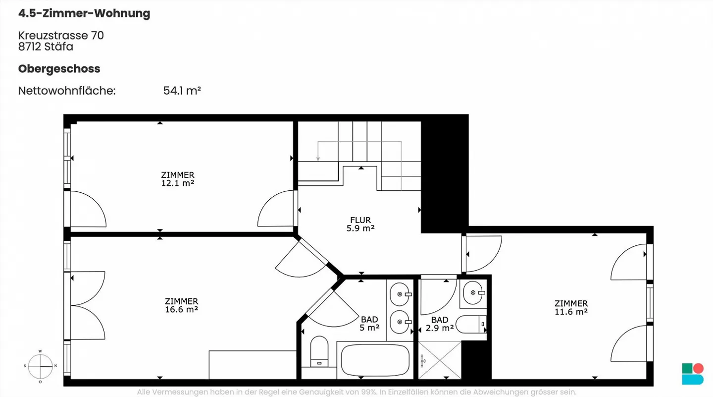 Stunning 4.5-Room Apartment in Stäfa - Photo 10 of 11