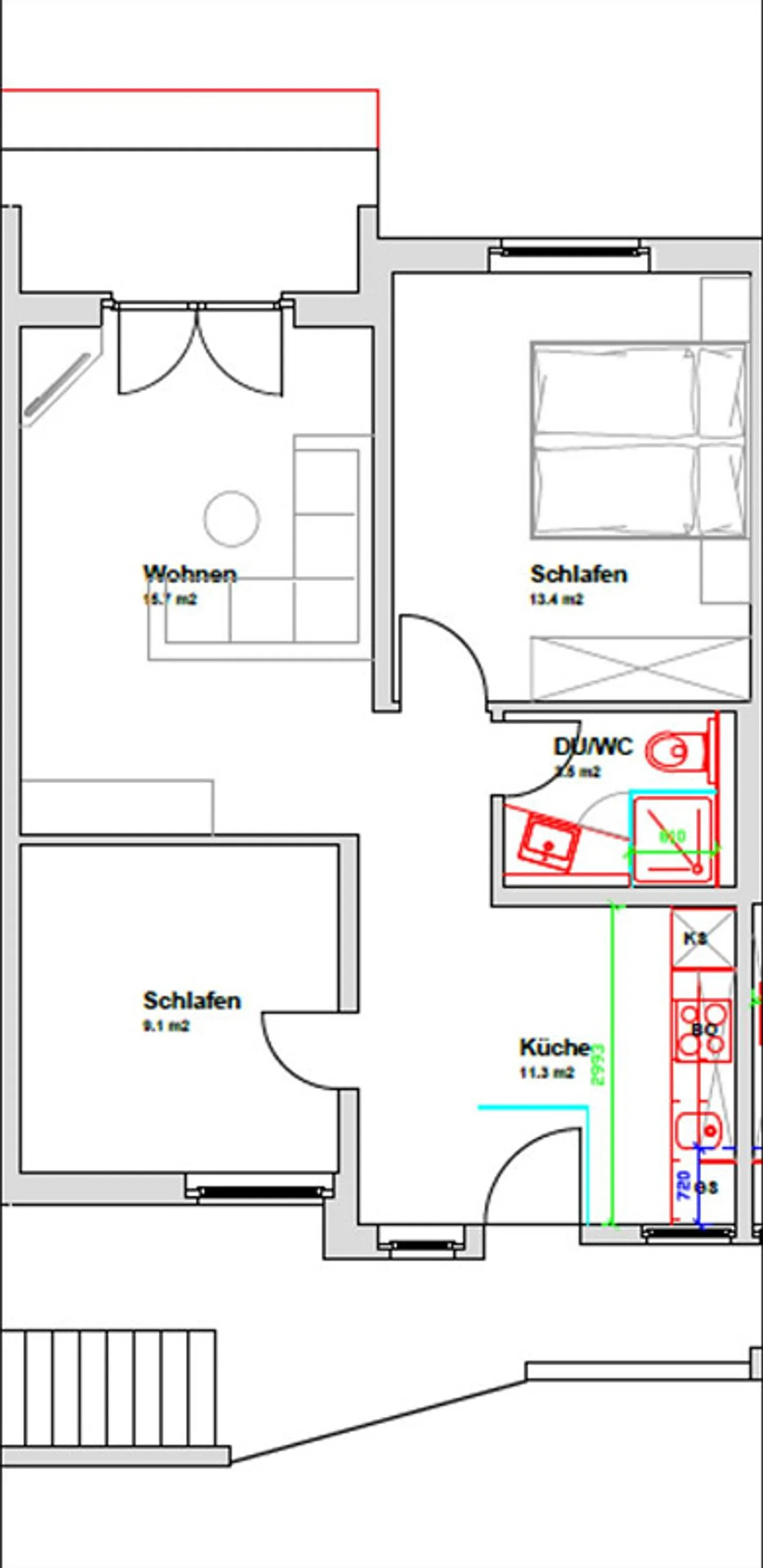 Cozy 3-room apartment incl. outdoor parking space - Photo 6 of 6