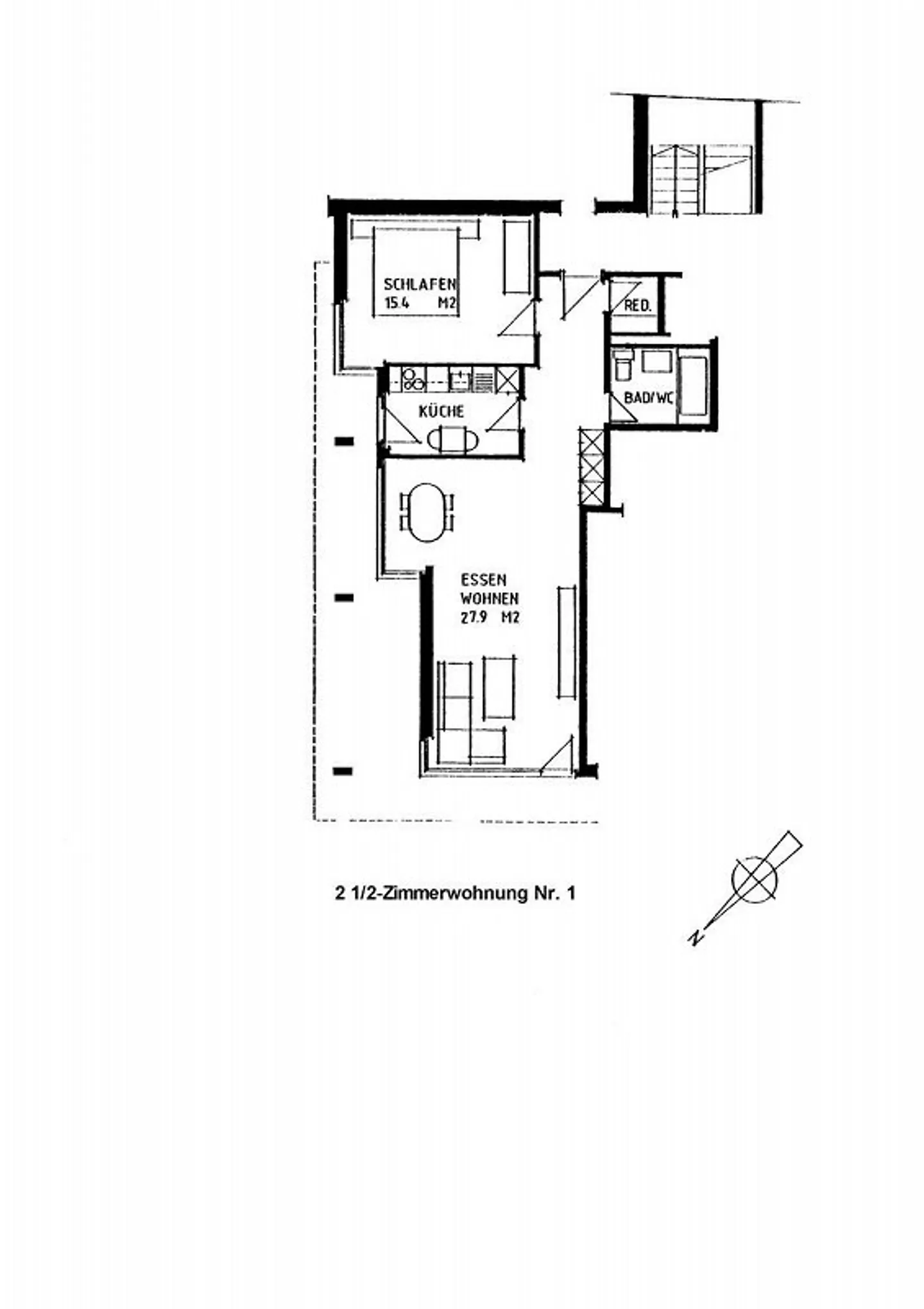 Charmante 2.5 Zimmerwohnung - Foto 2 von 8