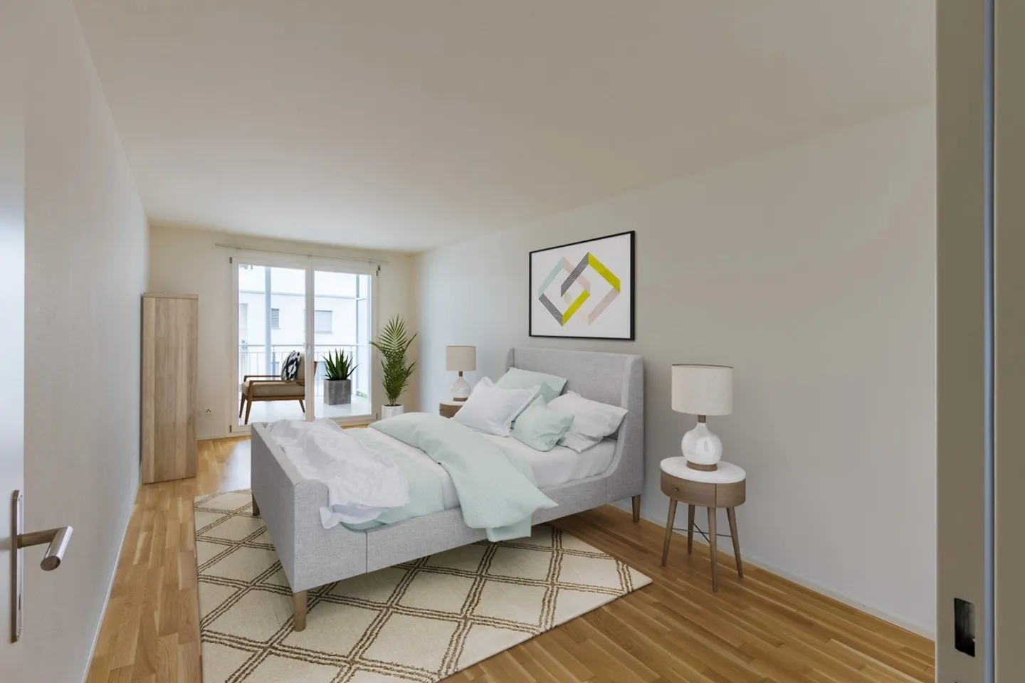 Geräumige moderne Wohnung mit Balkon - Foto 5 von 9