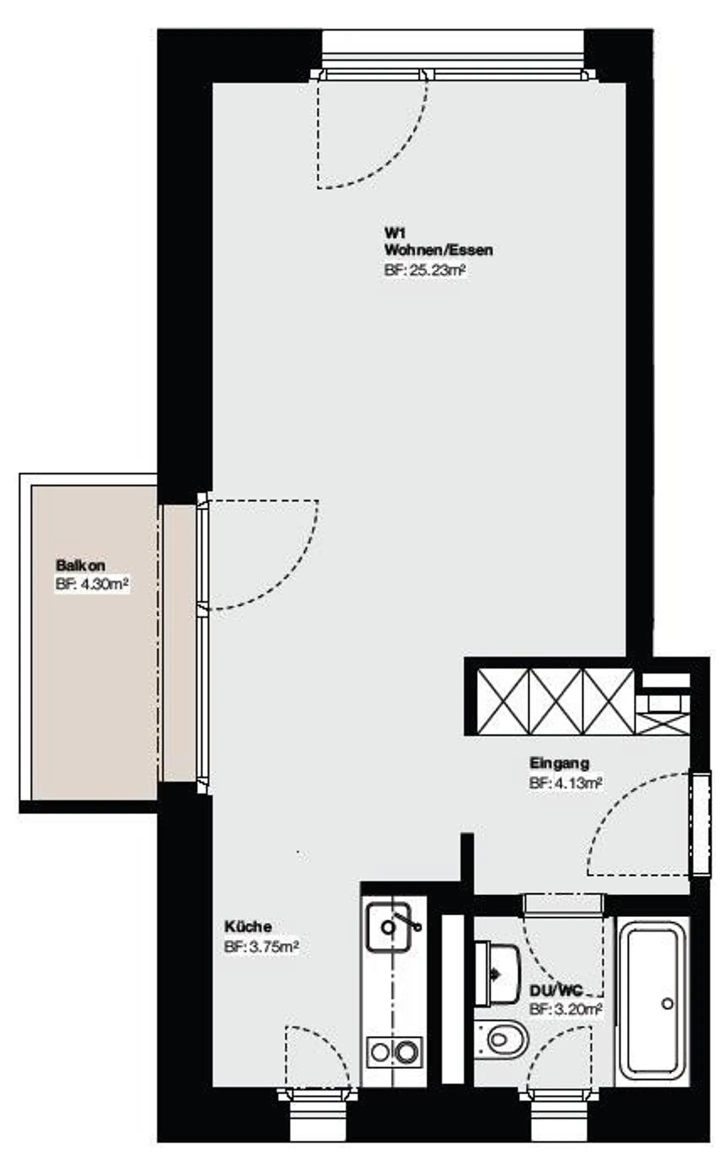 Appartamento 1,5 locali vicino a Manesseplatz nel distretto 3 - Foto 2 di 12