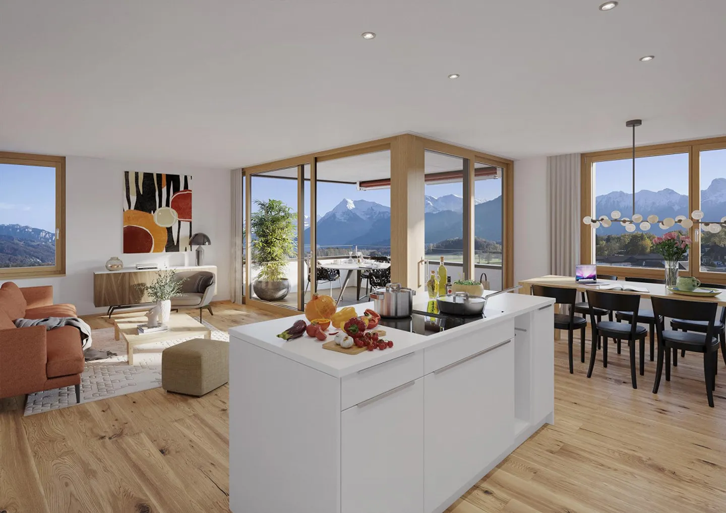 Vista fantastica sulle maestose Alpi bernesi - Foto 5 di 6