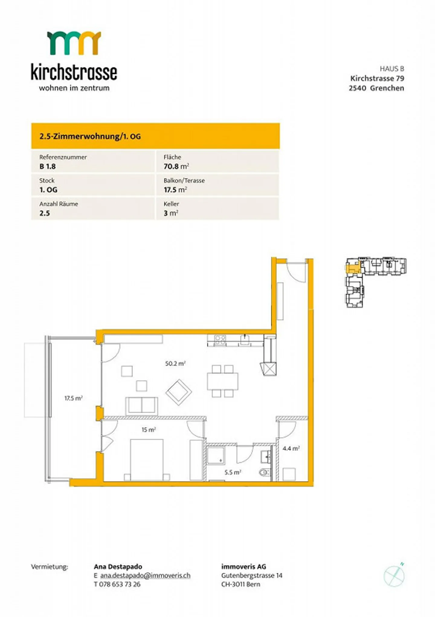 Modern 2.5 Room Apartment with Spacious Balcony - Photo 9 of 9
