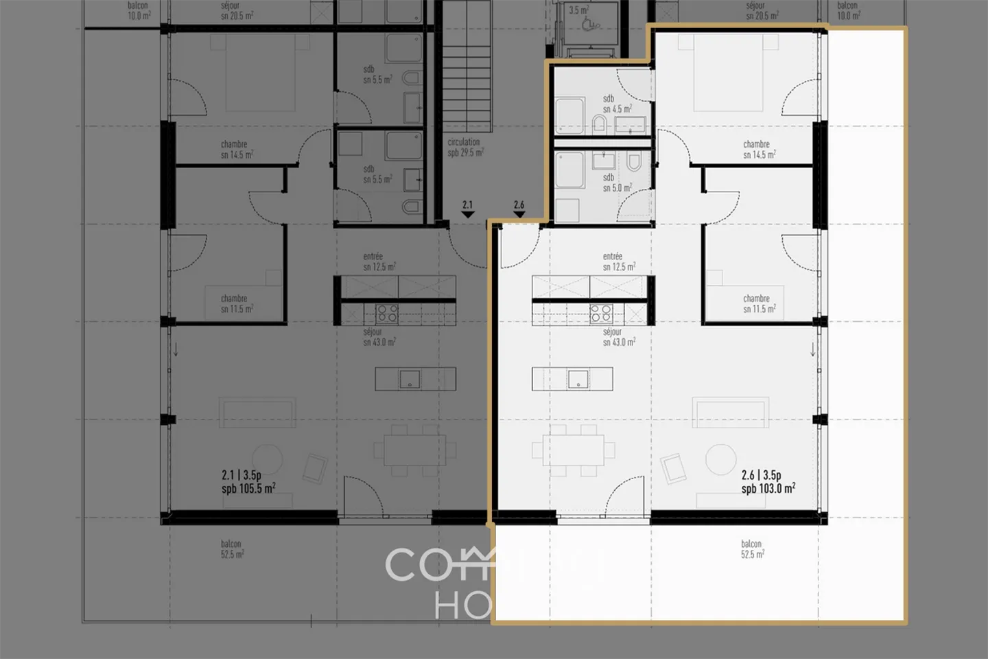 Nouvel appartement de 3,5 pièces au Grand Golf, Grône - Panorama, calme, centre-ville - Photo 4 sur 6