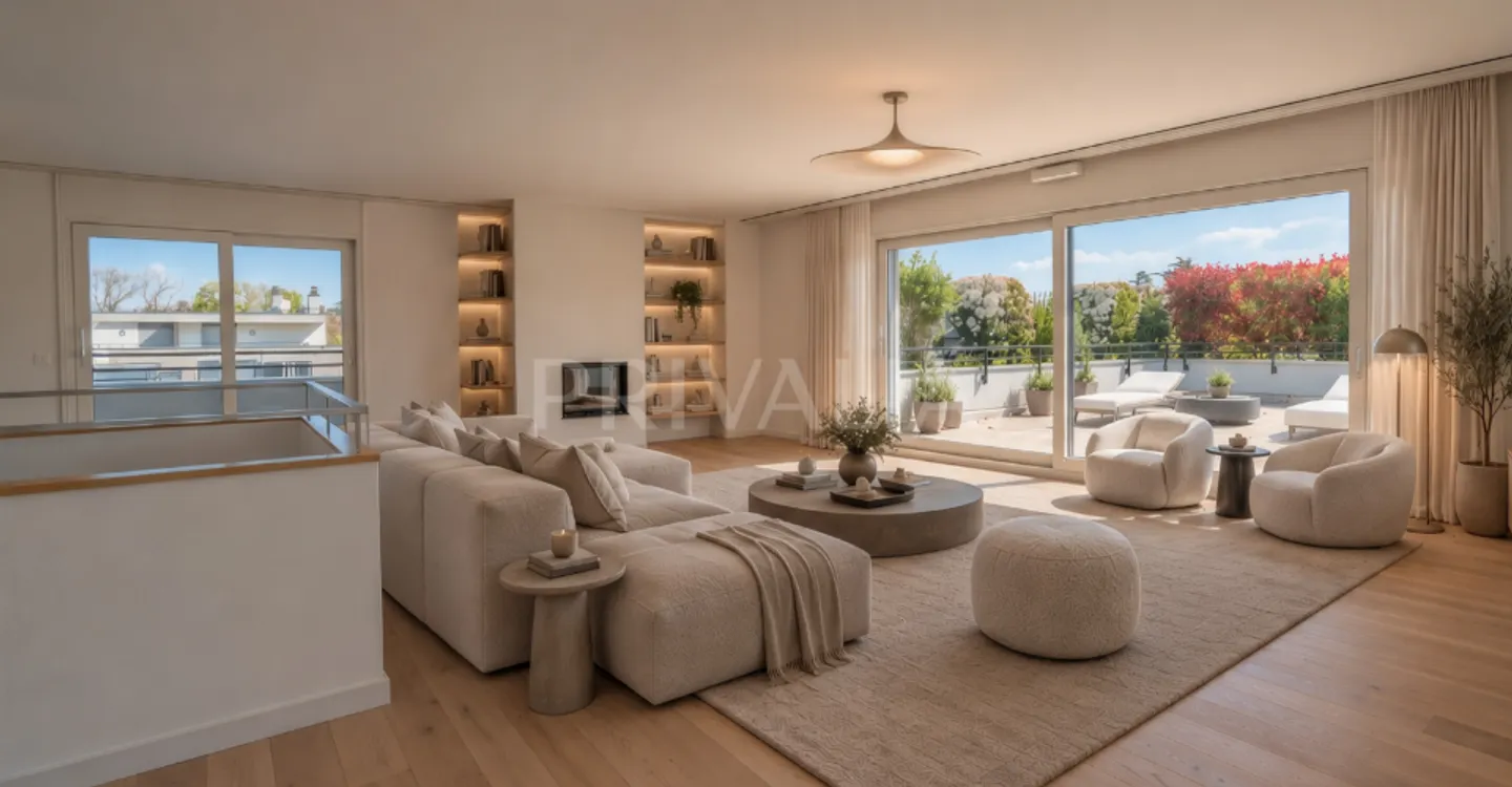 Wunderschöne renovierte Duplex-Penthouse mit Terrassen und unverbautem Blick - Foto 1 von 12