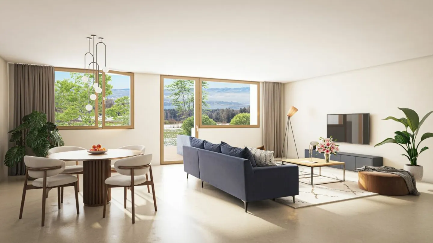 Première location : Appartement de jardin exclusif avec vue panoramique - Photo 2 sur 5