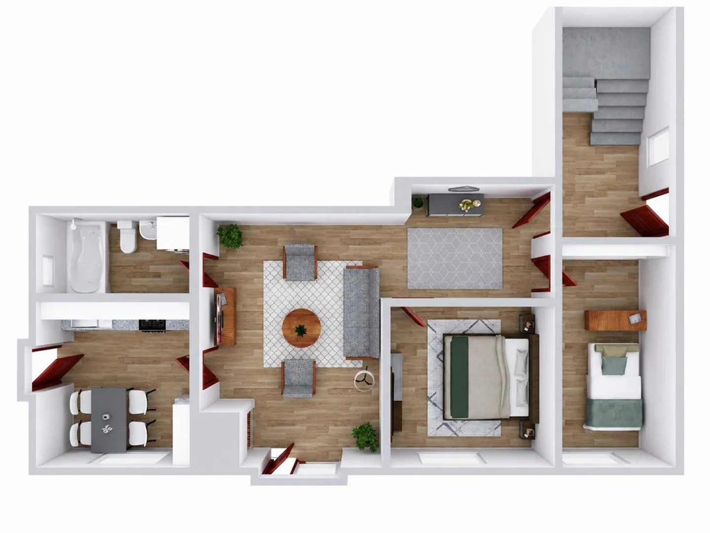 Renovated 3.5 room apartment on the ground floor in Küblis for rent - Photo 15 of 16